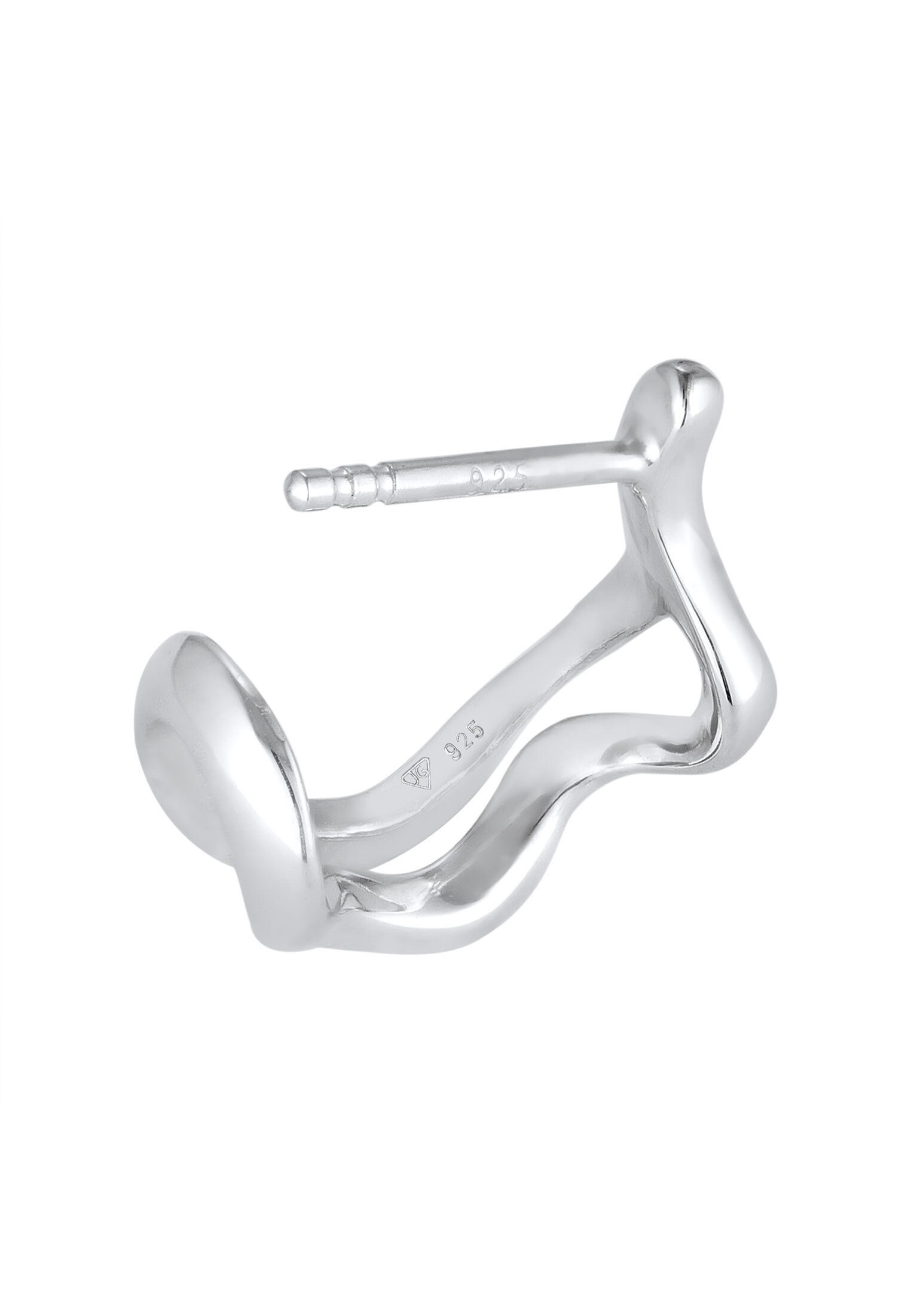 Kuzzoi Paar Creolen Ohrstecker Single Creole 925 Sterling Silber