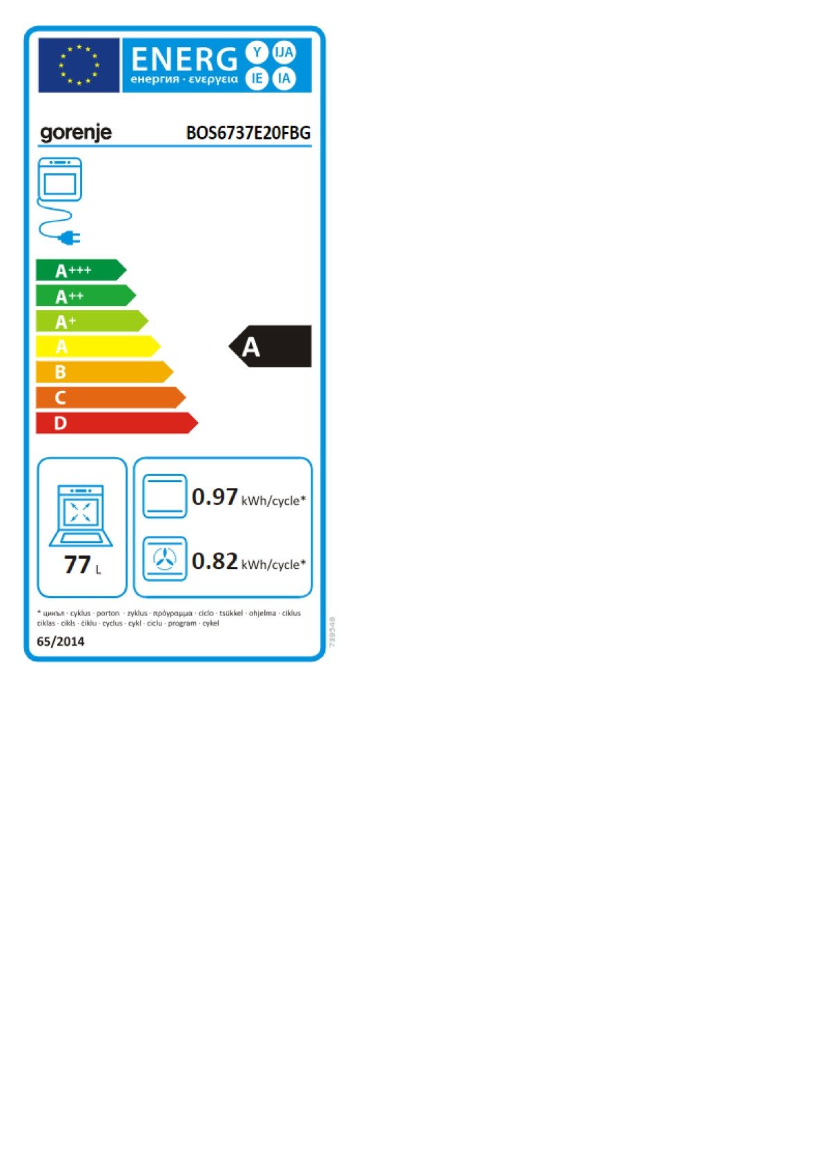 Energieeffizienzklasse: 