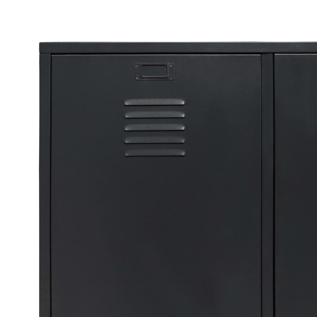 vidaXL Kleiderschrank Kleiderschrank Metall 90 40 Industrie-Stil 180 x cm Schwarz x