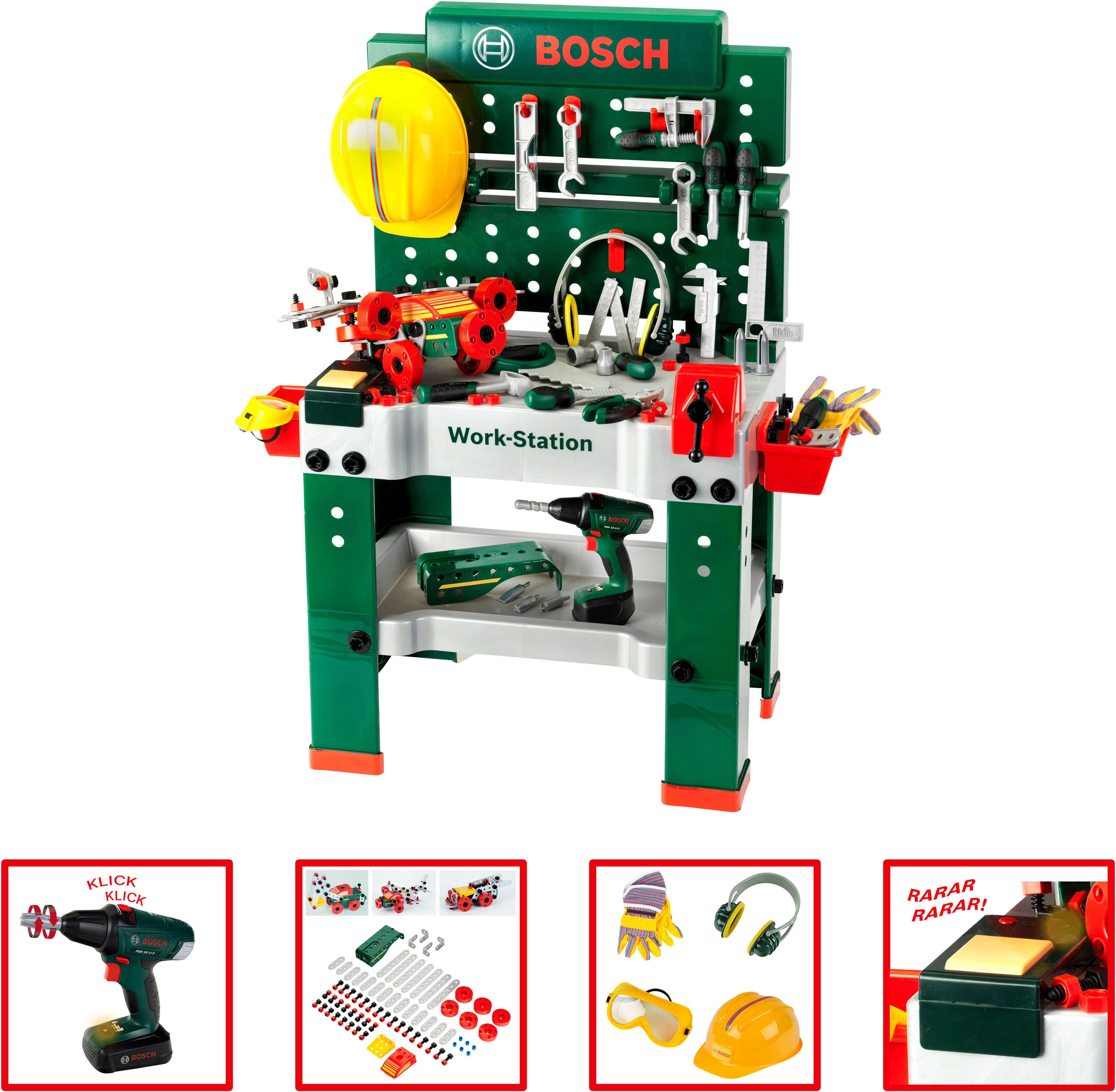 Klein Spielwerkbank BOSCH Werkbank No.1 2016, mit Sound, Made in Germany