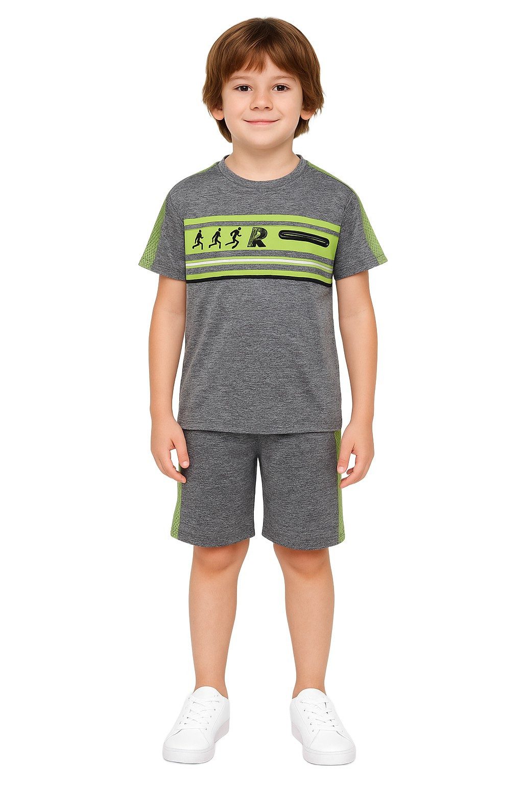 T-Shirt & Bermudas T-Shirt + Shorts 2er Set Bermuda Sweatshorts Sommer Sommerset JS669e