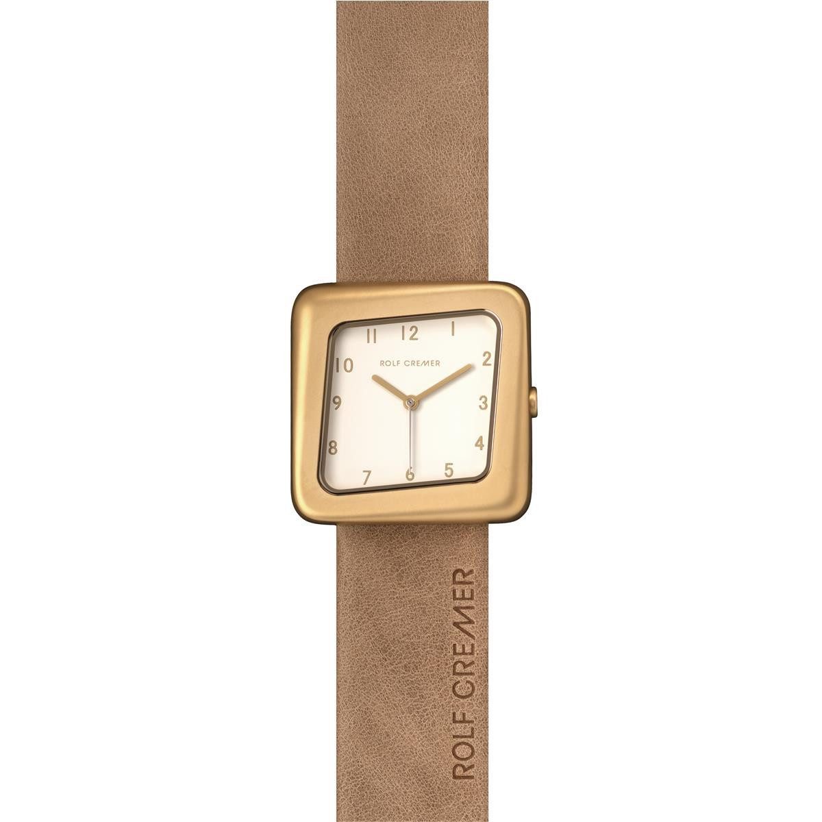 Quarzuhr Rolf Cremer Play Unisexuhr 508900 beige, Gold Leder