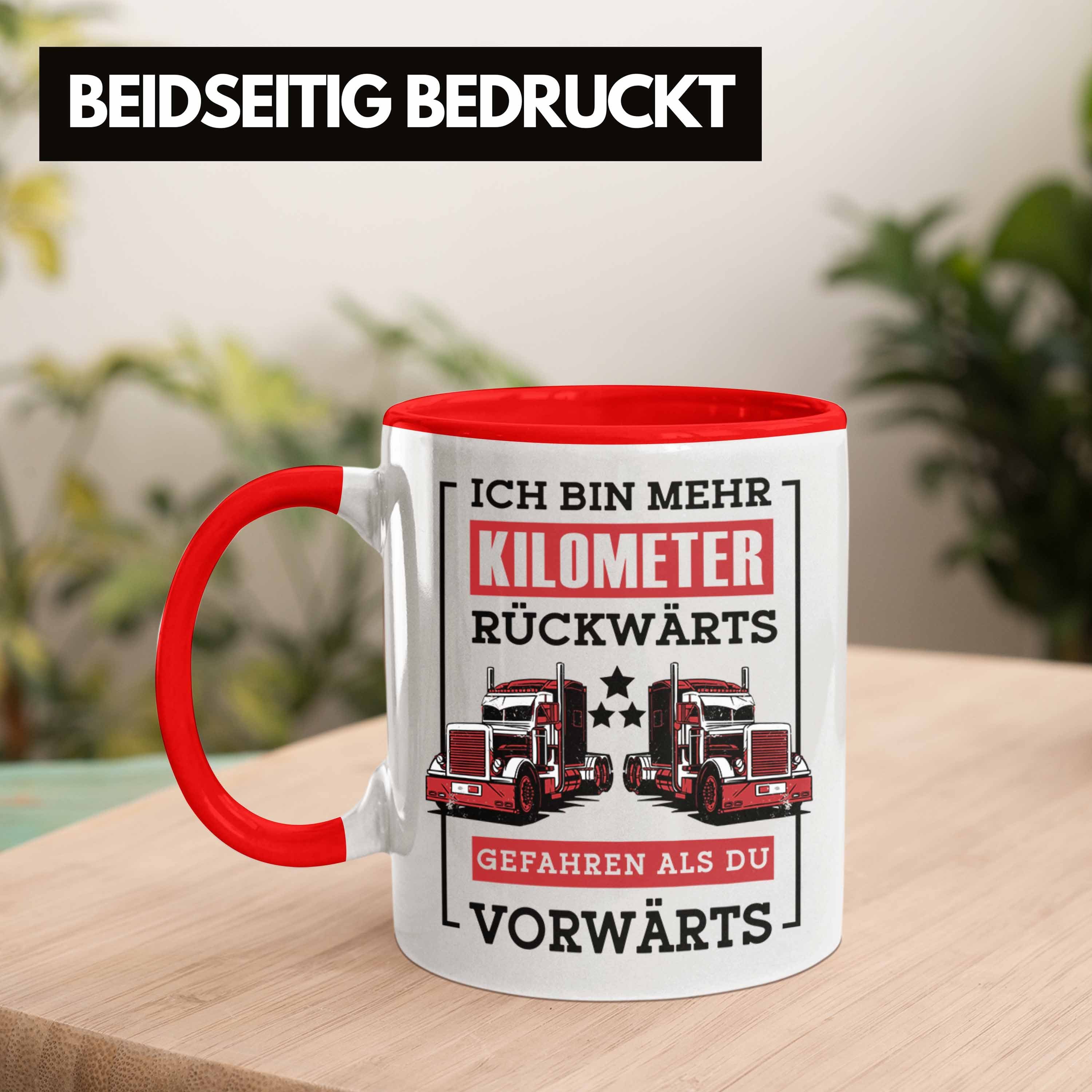 Tasse Spruch LKW Lustige Geschenkidee Geschenk Trendation Rot LKW-Fahrer Tasse