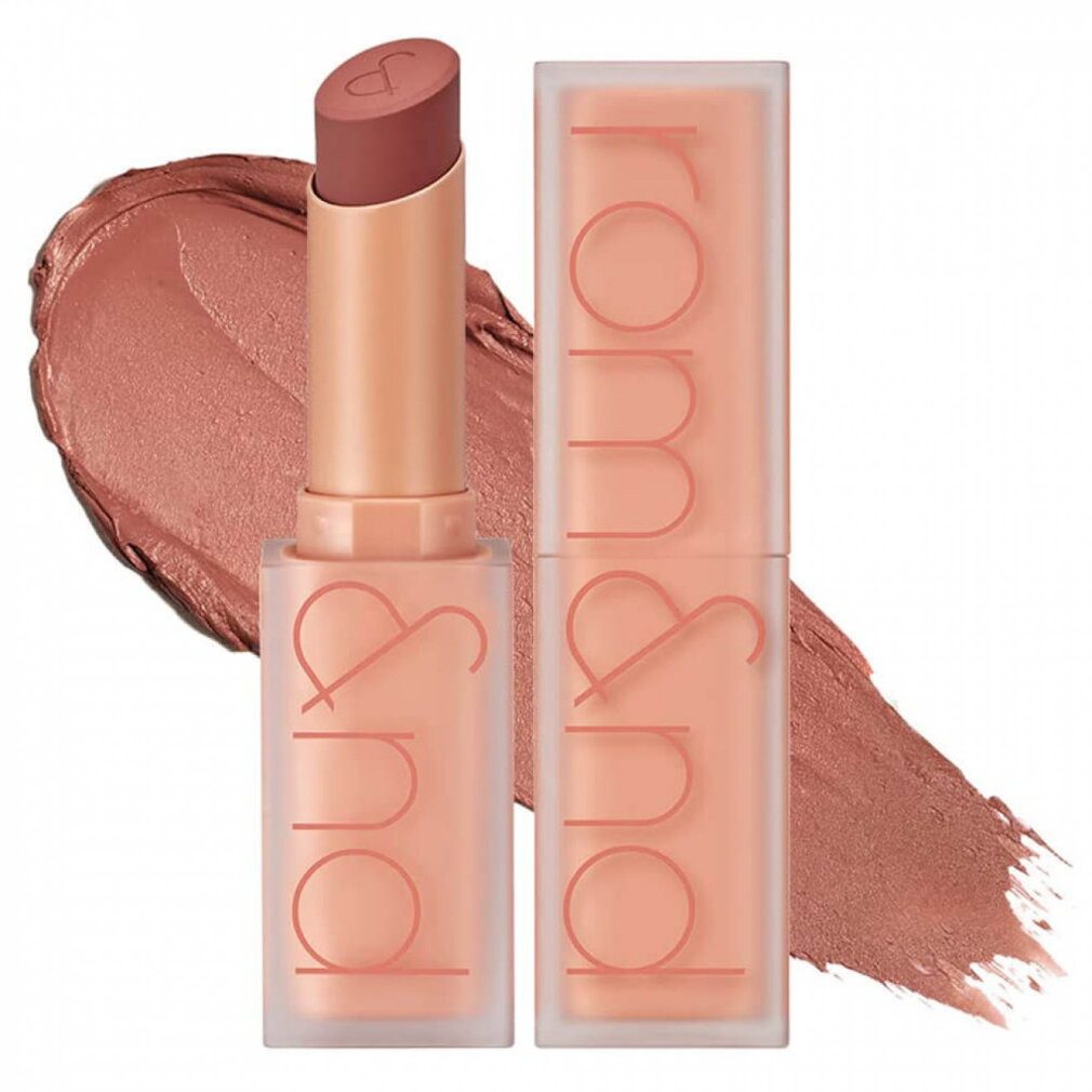 rom&nd Lippenstift, Zero Matte, cremefarbener Lippenstift, 21, Rauchbeige, 3 g