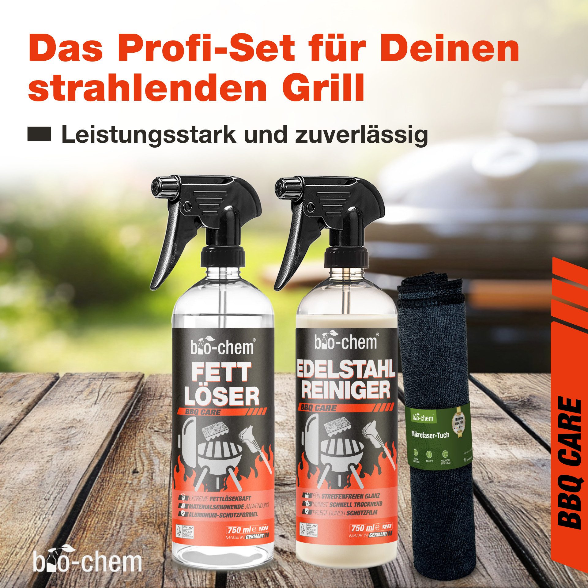 Thumbnail - bio-chem Fettlöser Set 3-TLG – Edelstahlreiniger & Fettlöser für Grill & Küche Grillreiniger (Keine Angabe erforderlich,...
