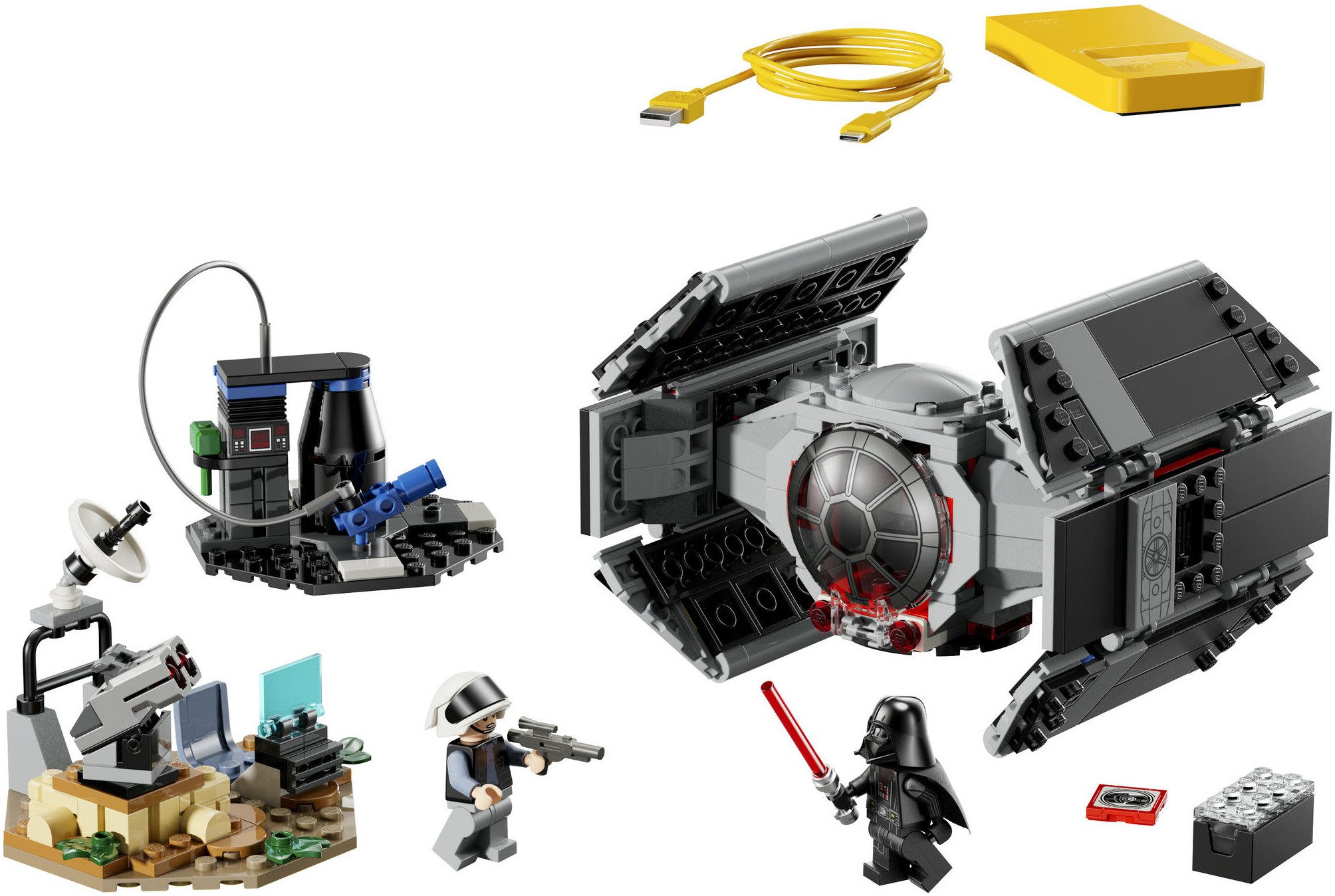 LEGO® SMART Play: Darth Vaders TIE Fighter (75421), LEGO Star Wars™ Konstruktionsspielsteine, (473 St), inklusive SMART Brick; mit Licht- und Soundeffekten