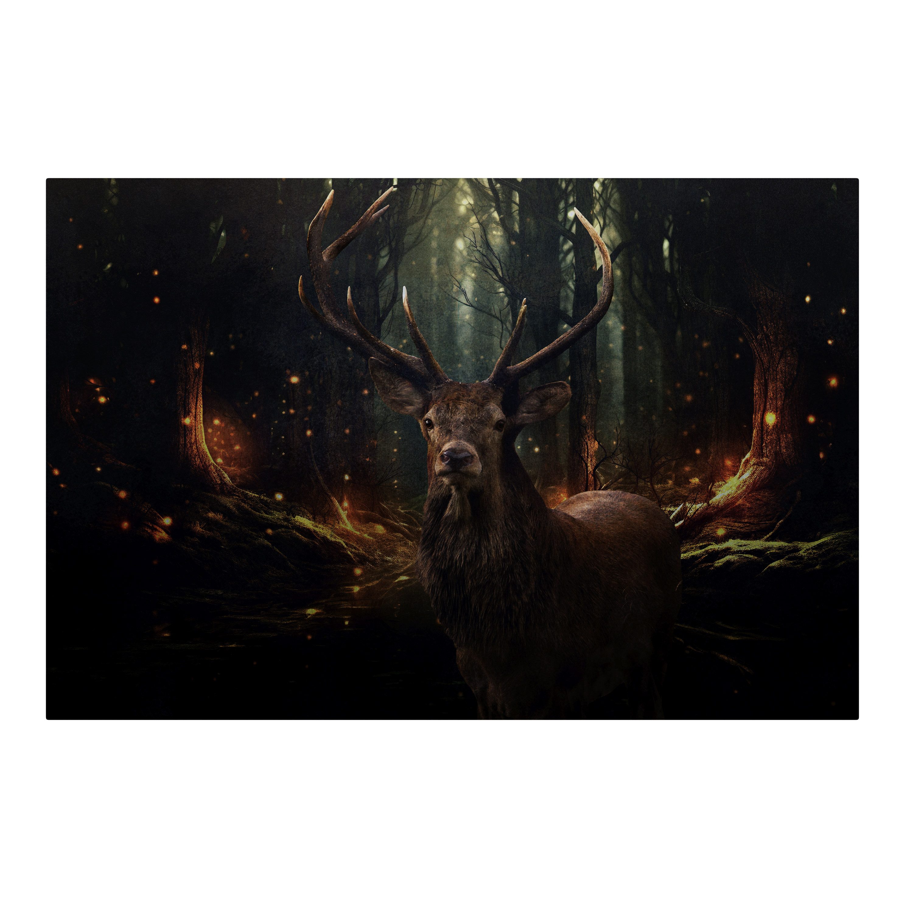 SPACEREBELS Leinwandbild ENCHANTED FOREST GUARDIAN, Landschaft (1 St), 3 cm Keilrahmen, Baumwollleinwand