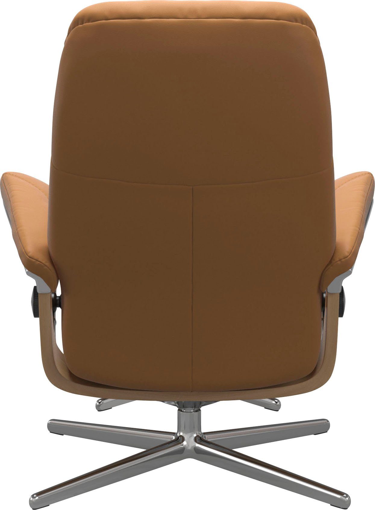 Stressless® Relaxsessel mit Holzakzent S, & (Set, Cross mit L, Größe Consul M Hocker), mit Eiche Base, Hocker, Relaxsessel