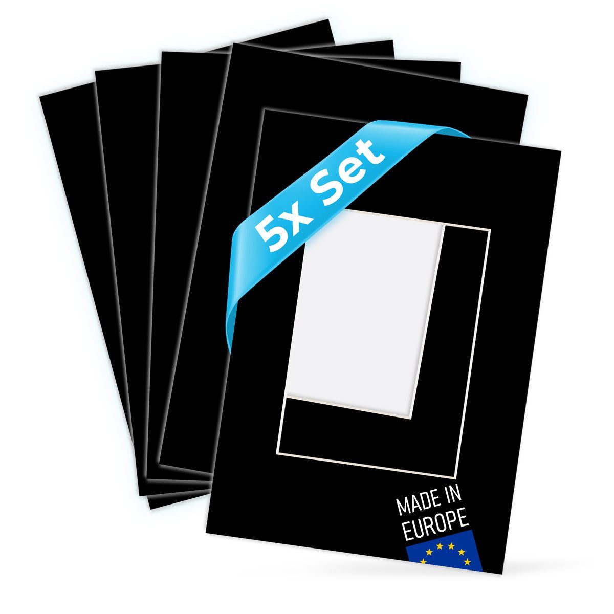 PHOTOLINI Bilderrahmen Passepartouts 5er Set - günstig online kaufen
