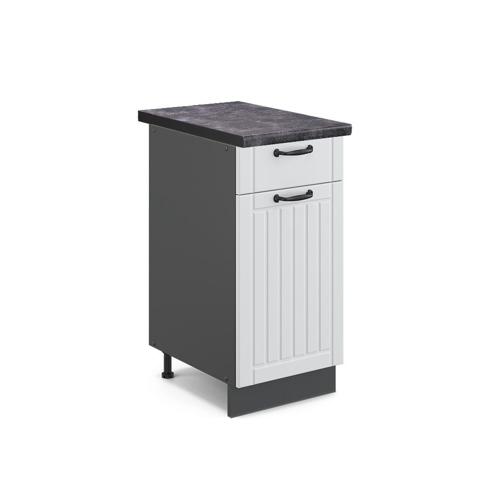 Vicco Unterschrank Fame-Line, Weiß Landhaus/Anthrazit, 40 günstig online kaufen