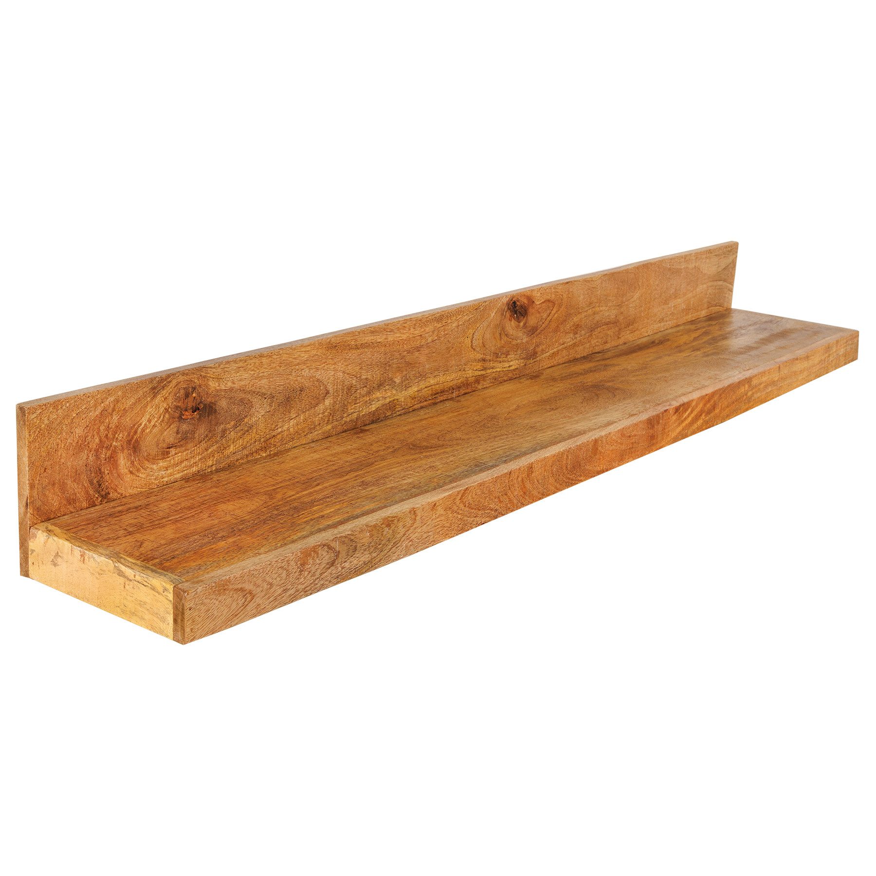 riess-ambiente Wandregal MAKASSAR 110cm natur, Einzelartikel 1-tlg., Wohnzimmer · Mango-Massivholz · handmade · Brett · lackiert · Design
