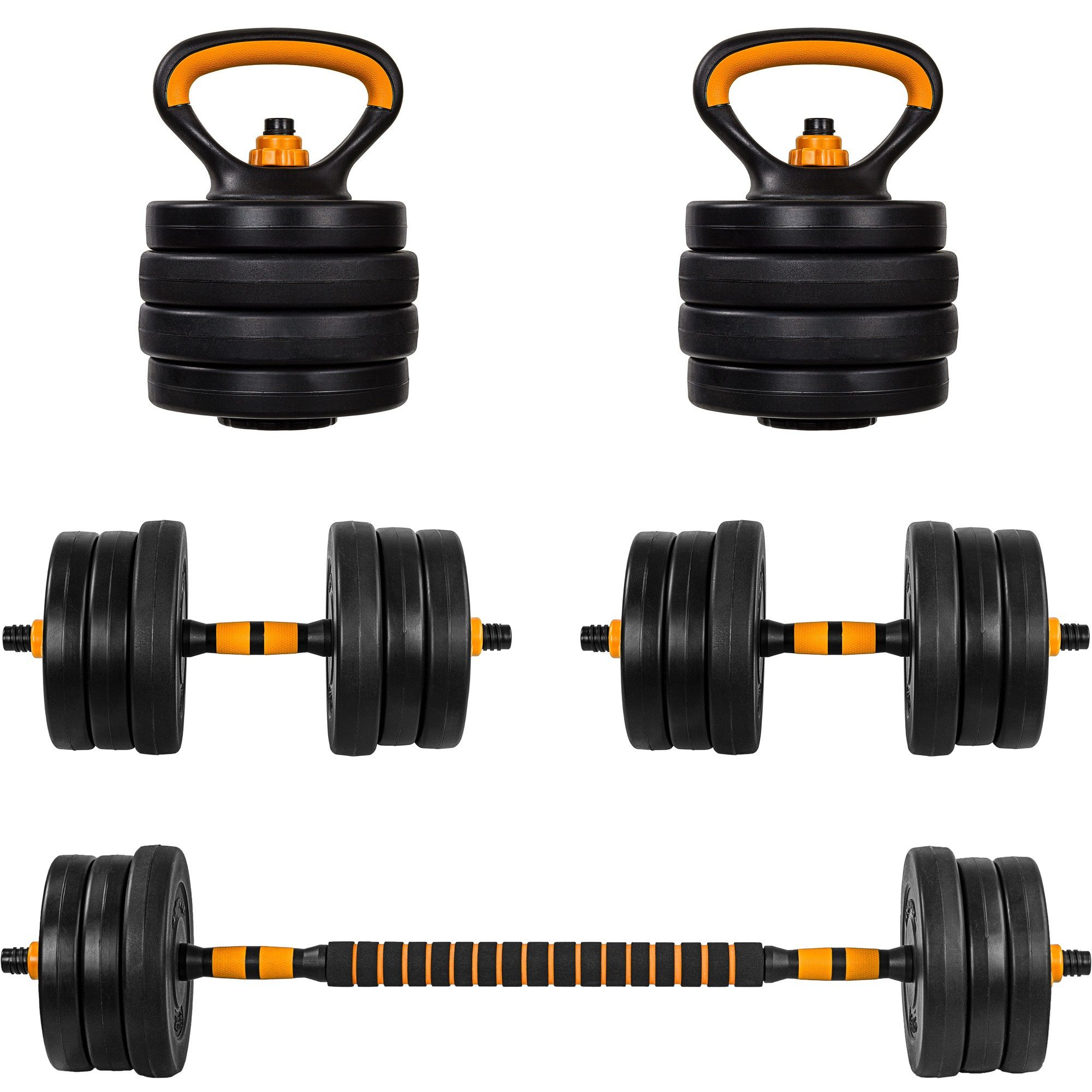Hantel-Set Kurzhantelset Kettlebell Langhantelset