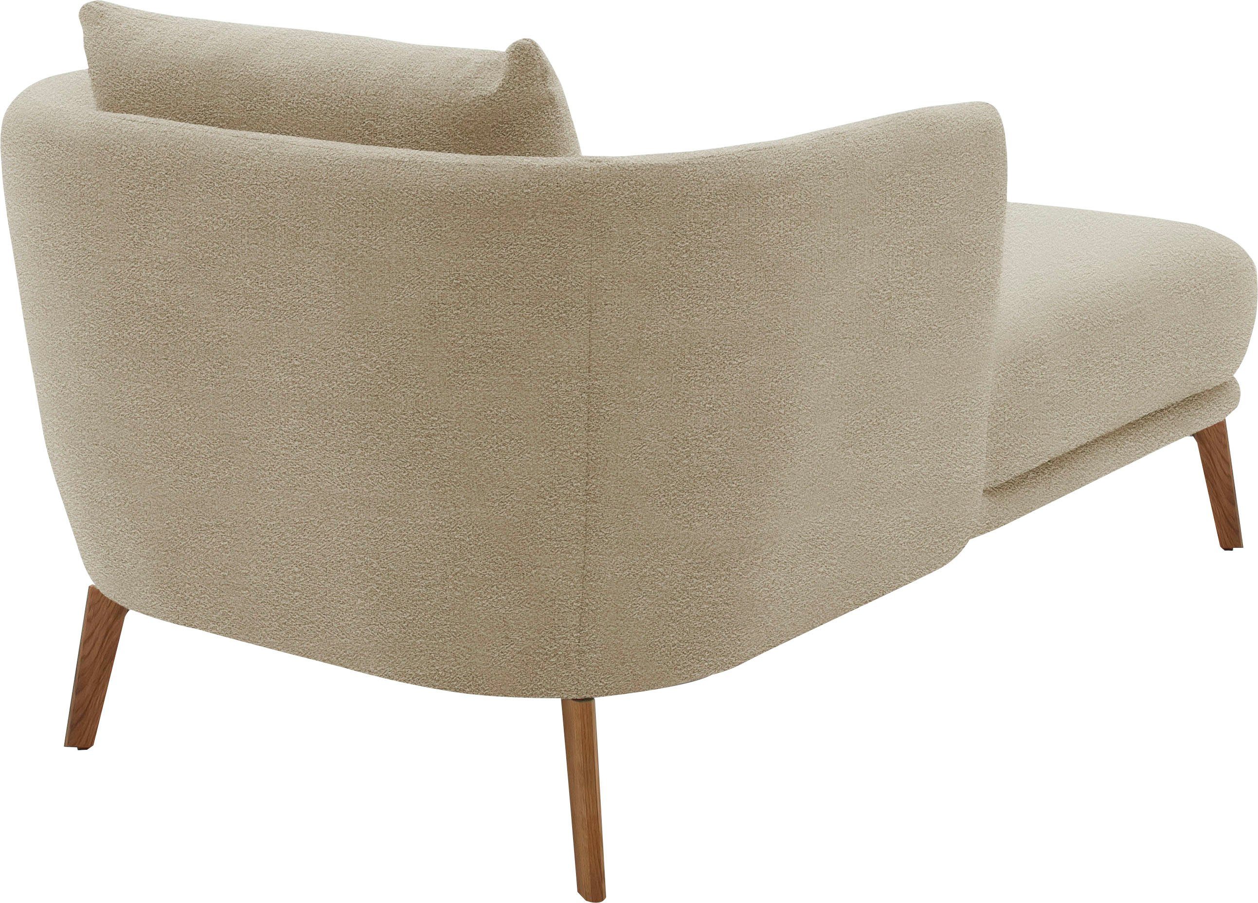 SCHÖNER WOHNEN-Kollektion Chaiselongue Pearl - 5 Jahre Hersteller-Garantie, auch in Bouclé. Füße Massivholz, Loveseat und Loungesessel, Maße (B/H/T): 101/71/161 cm
