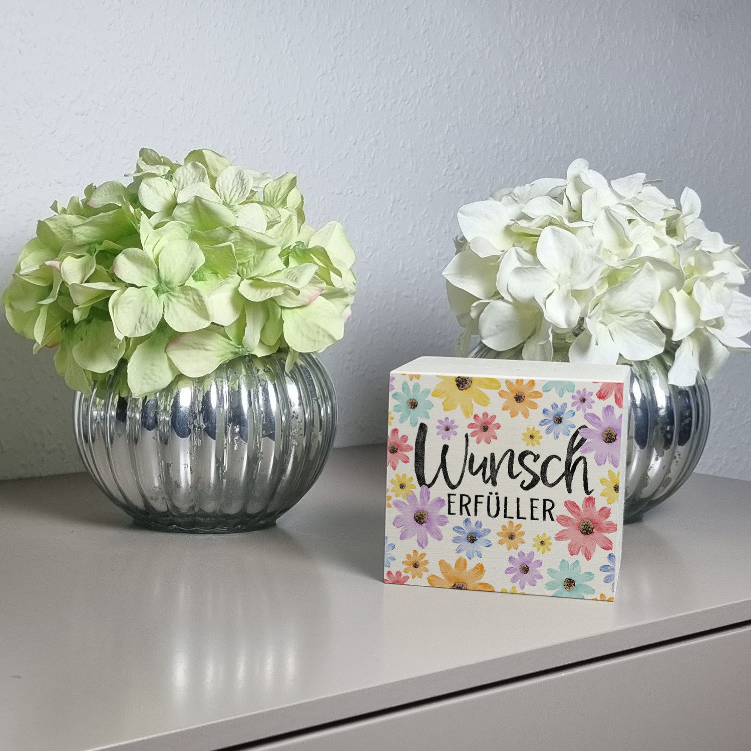 speecheese Spardose Blumen Spardose aus Holz mit Spruch Wunscherfüller günstig online kaufen