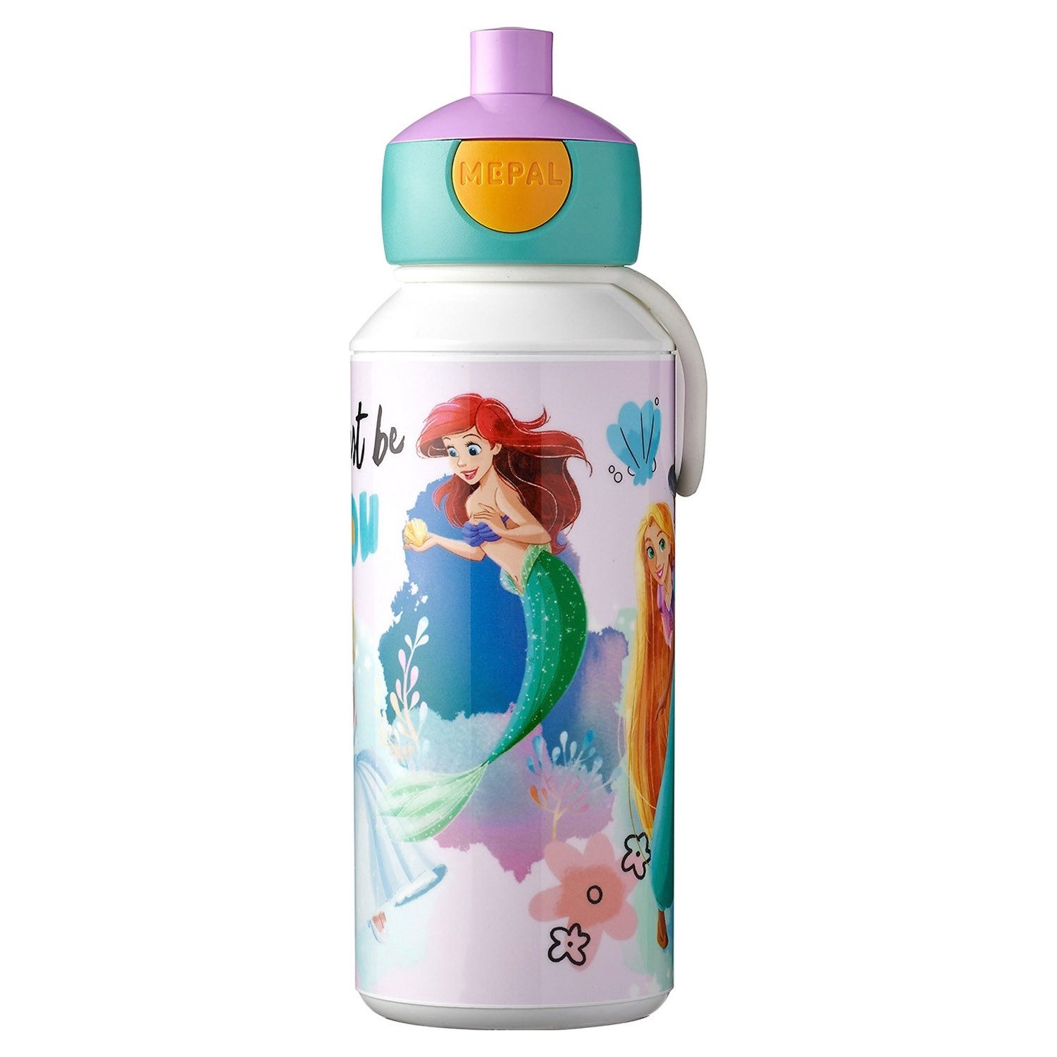 Trinkflasche CAMPUS, 400 ml, Lila, Türkis, Kunststoff, Silikon