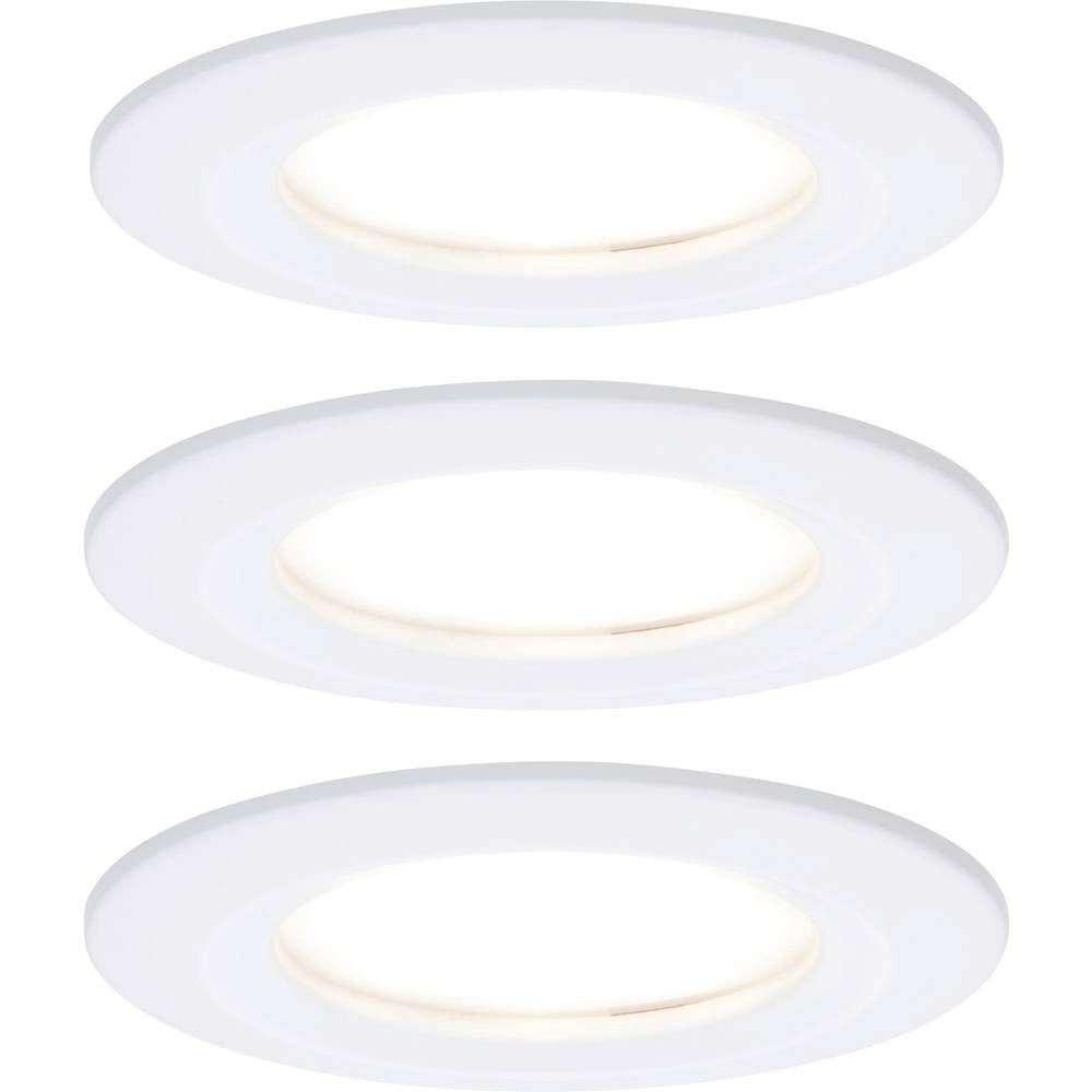 Paulmann LED Einbauleuchte LED Einbauleuchte Nova Plus Coin Basisset starr IP44 rund 93870, Dimmbar