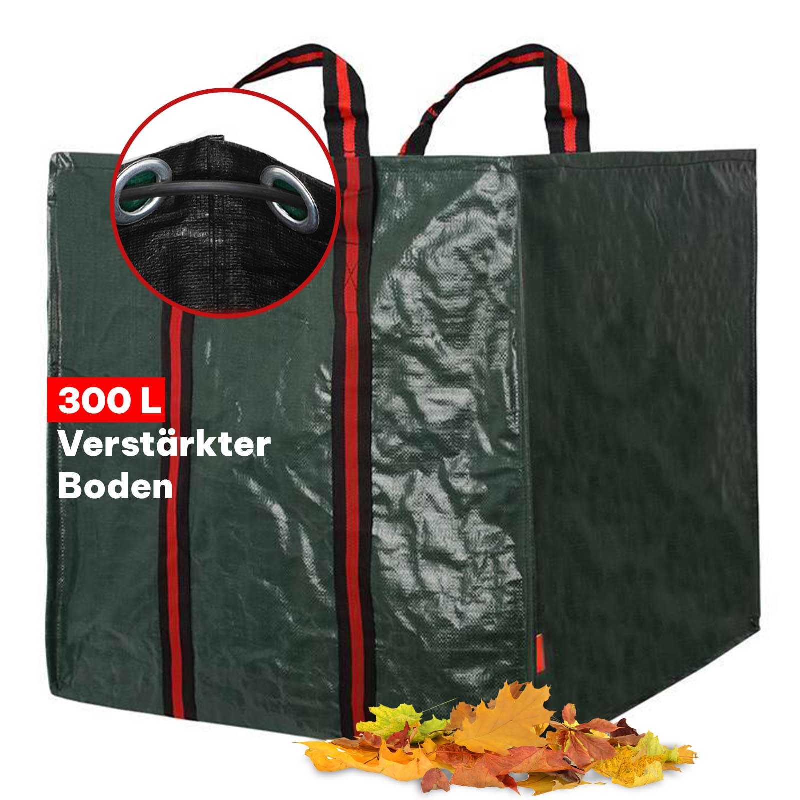 NOOR Gartensack PROFI mit verstärktem Boden, 300 l, belastbarer Grünschnittsack aus besonders robusten Material