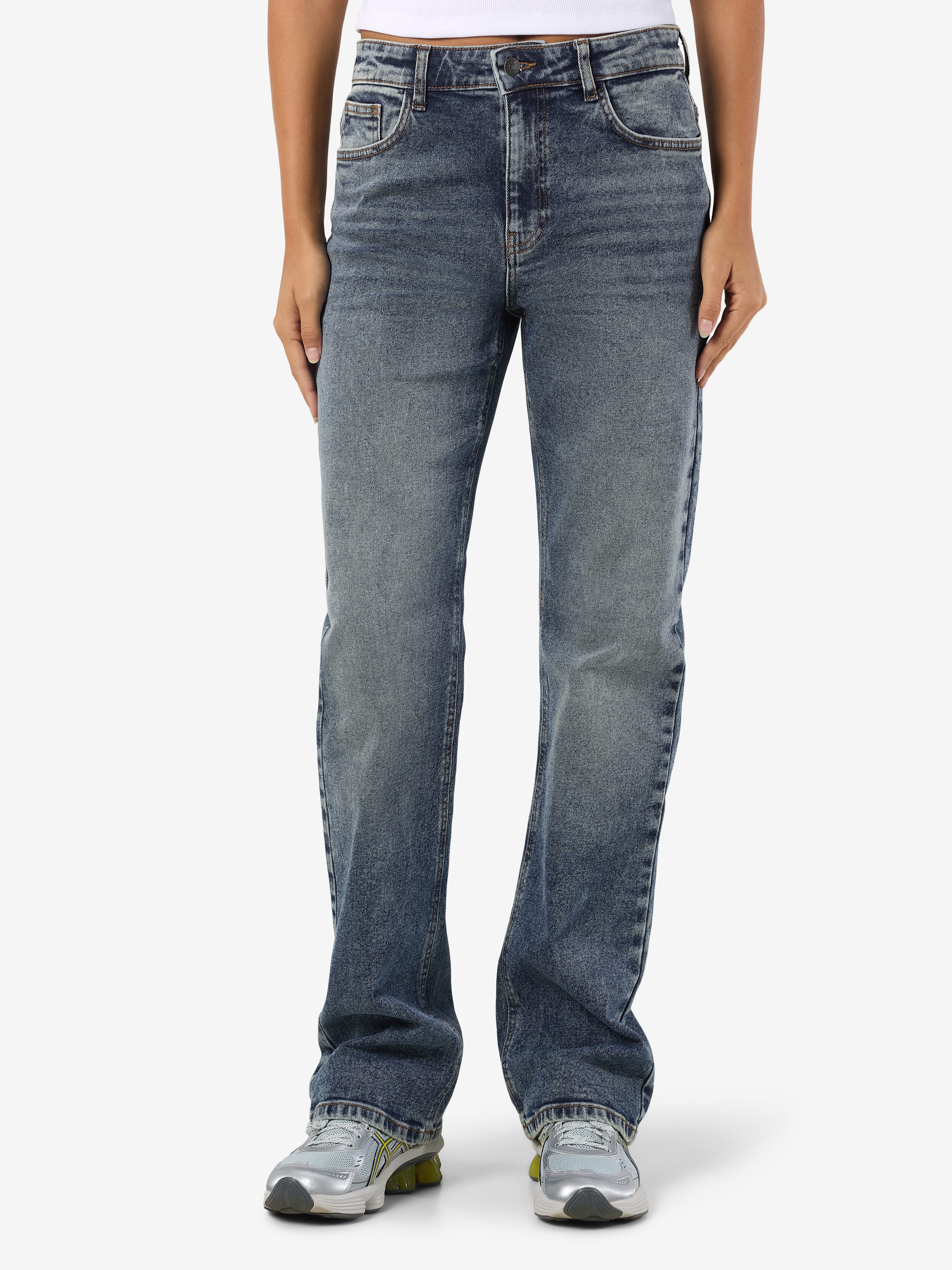 Destroyed-Jeans NMMONICA HW STRAIGHT JEAN AZ221DB NOOS