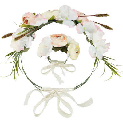 dressforfun Haarband Blumenkranz und Armreif Berglust