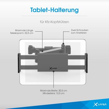 XLAYER XLayer Tablet-Halterung für Kfz-Kopfstützen Black Tablet-Halterung, (1-tlg)