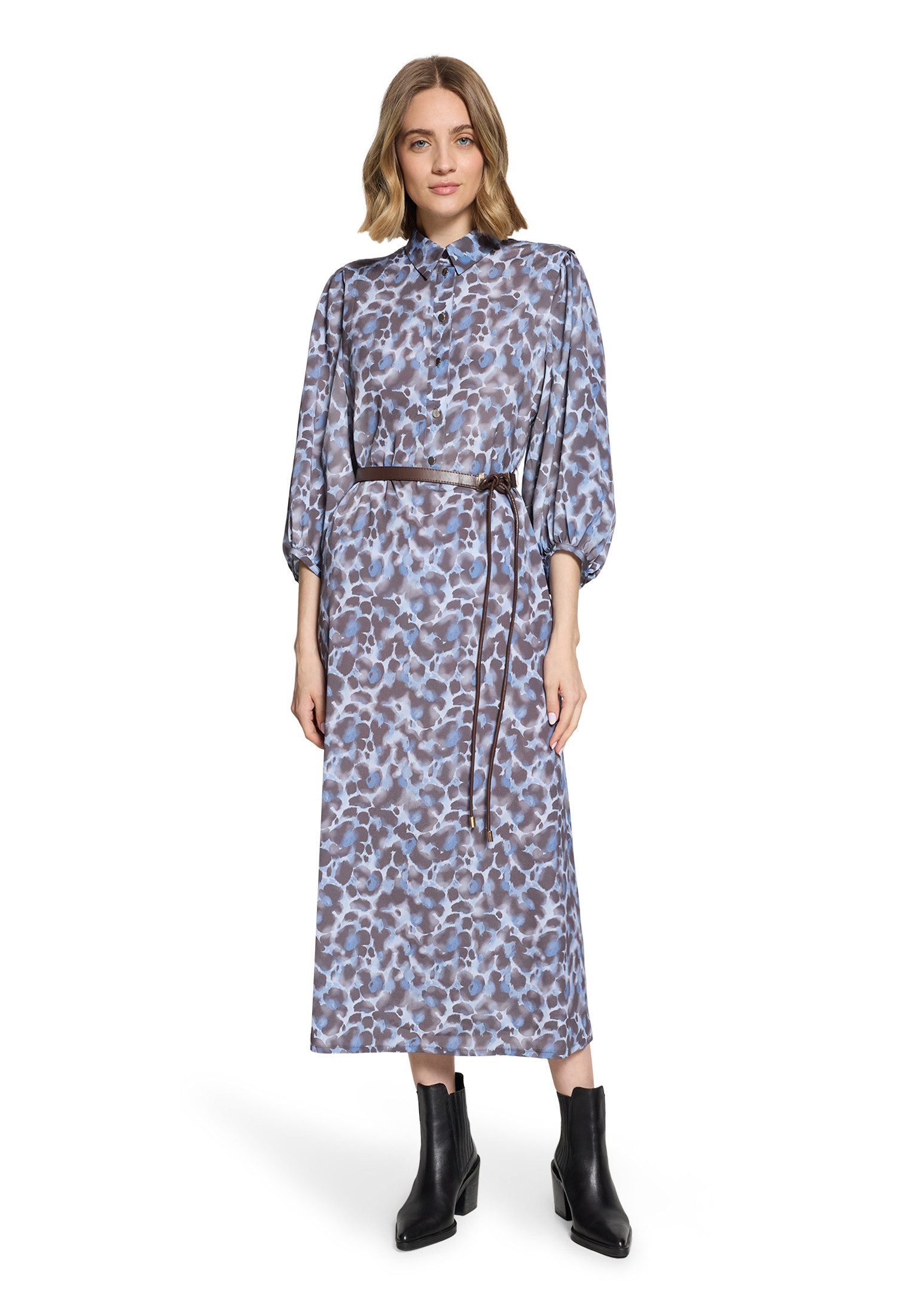 Betty Barclay Hemdblusenkleid Damen mit Bindegürtel