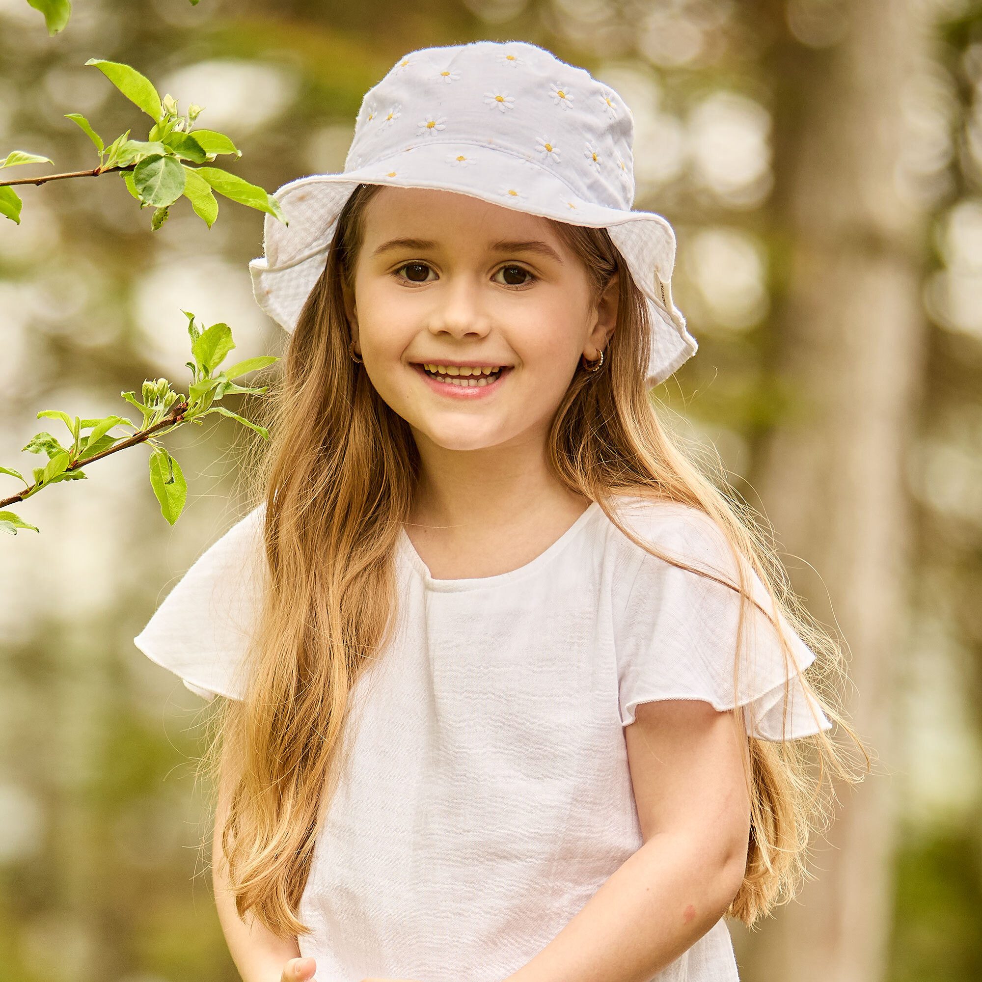 MAXIMO Shirtbluse GOTS MINI GIRL-Bluse festlich bestickter Stoff, kurzer Arm, Futter (1-tlg)