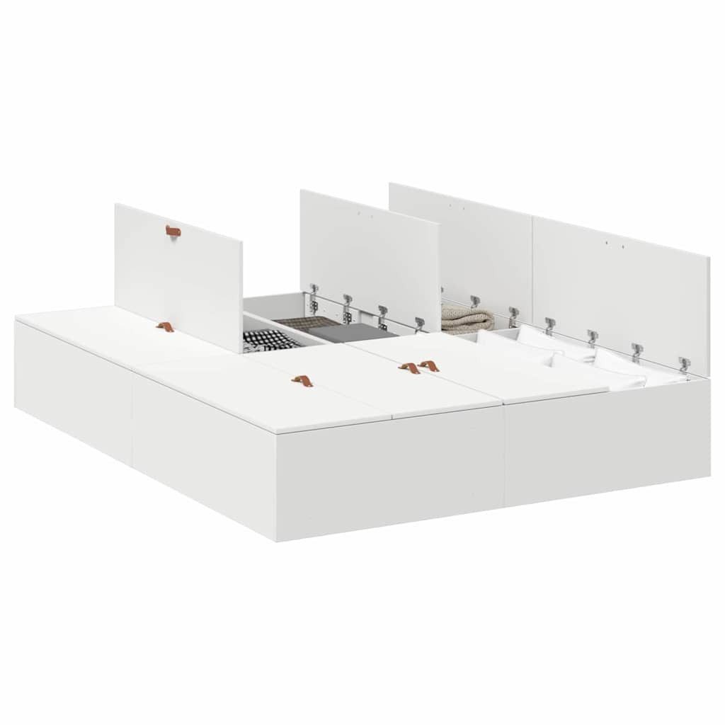 vidaXL Bett Bettgestell mit Speicher Weiß günstig online kaufen