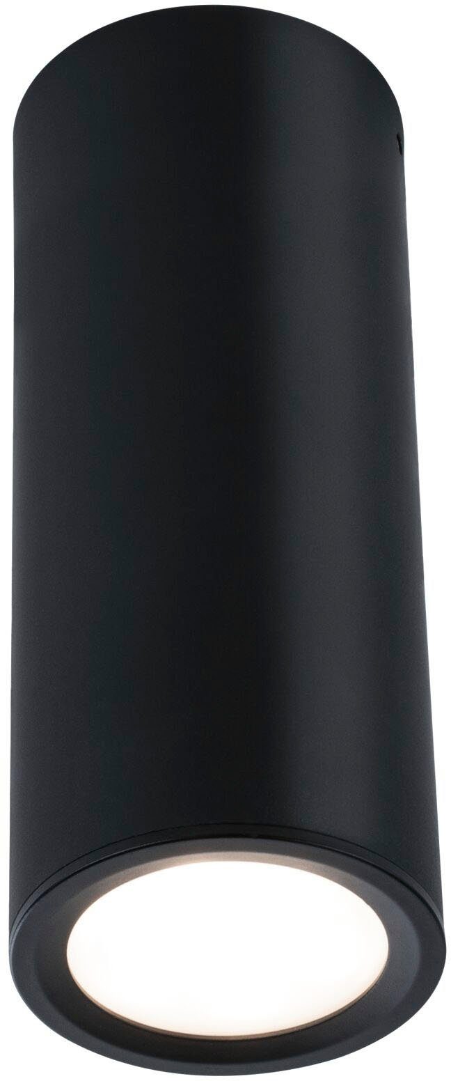 Paulmann Aufbauleuchte Barrel LED starr integriert, Schwarz fest 470lm 2700K 1x6W matt, Warmweiß