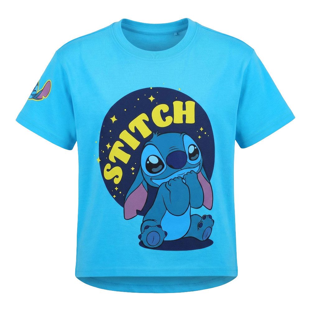 Disney Print-Shirt Disney Stitch Kinder Jungen T-Shirt Kurzarm Shirt (1-tlg) Gr. 98 bis 128 - 100% Baumwolle