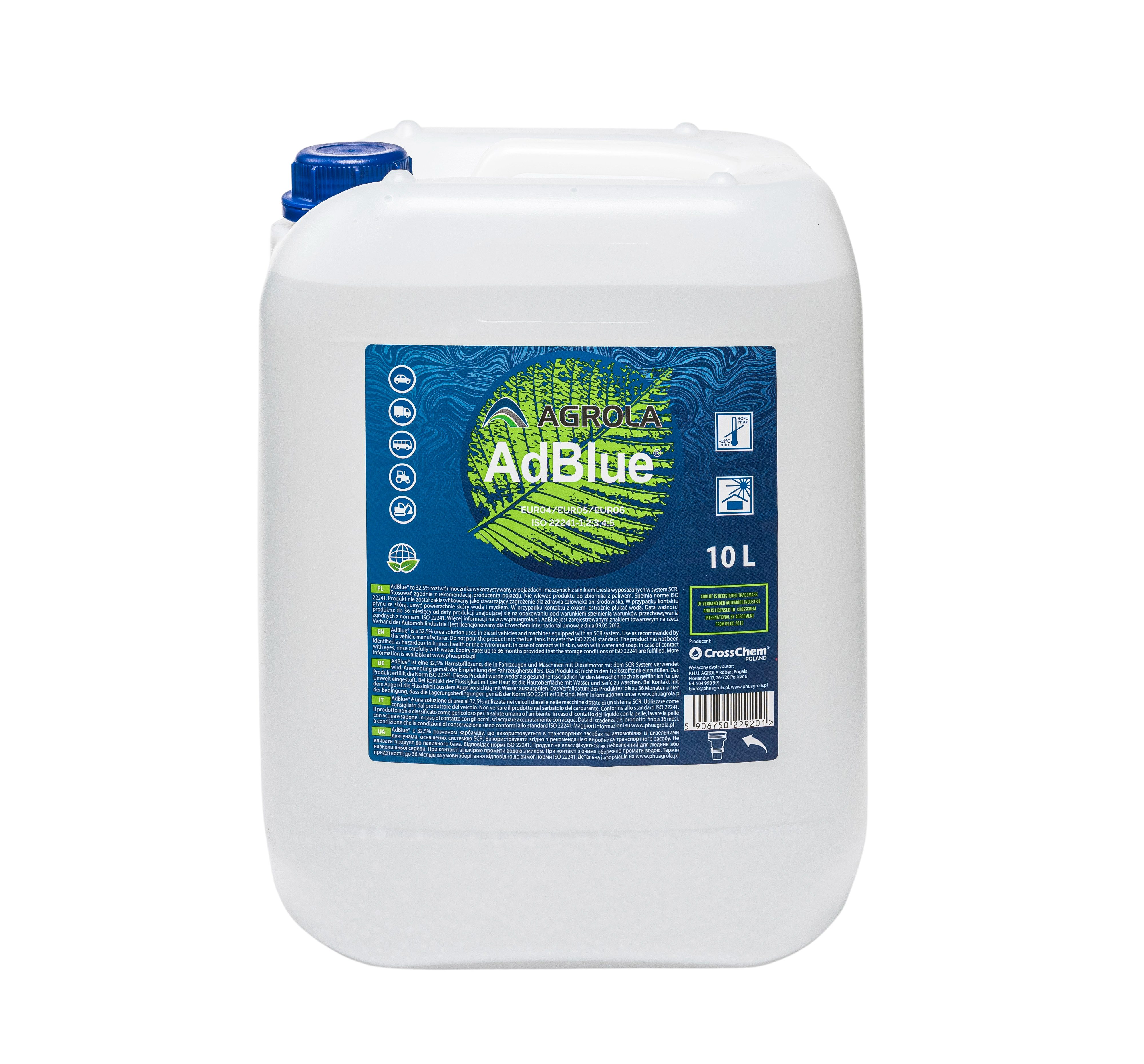 AdBlue 10L 2x inkl. + paar St) AGROLA (1 Handschuhe Füllschlauch 2 baytronic Kanister