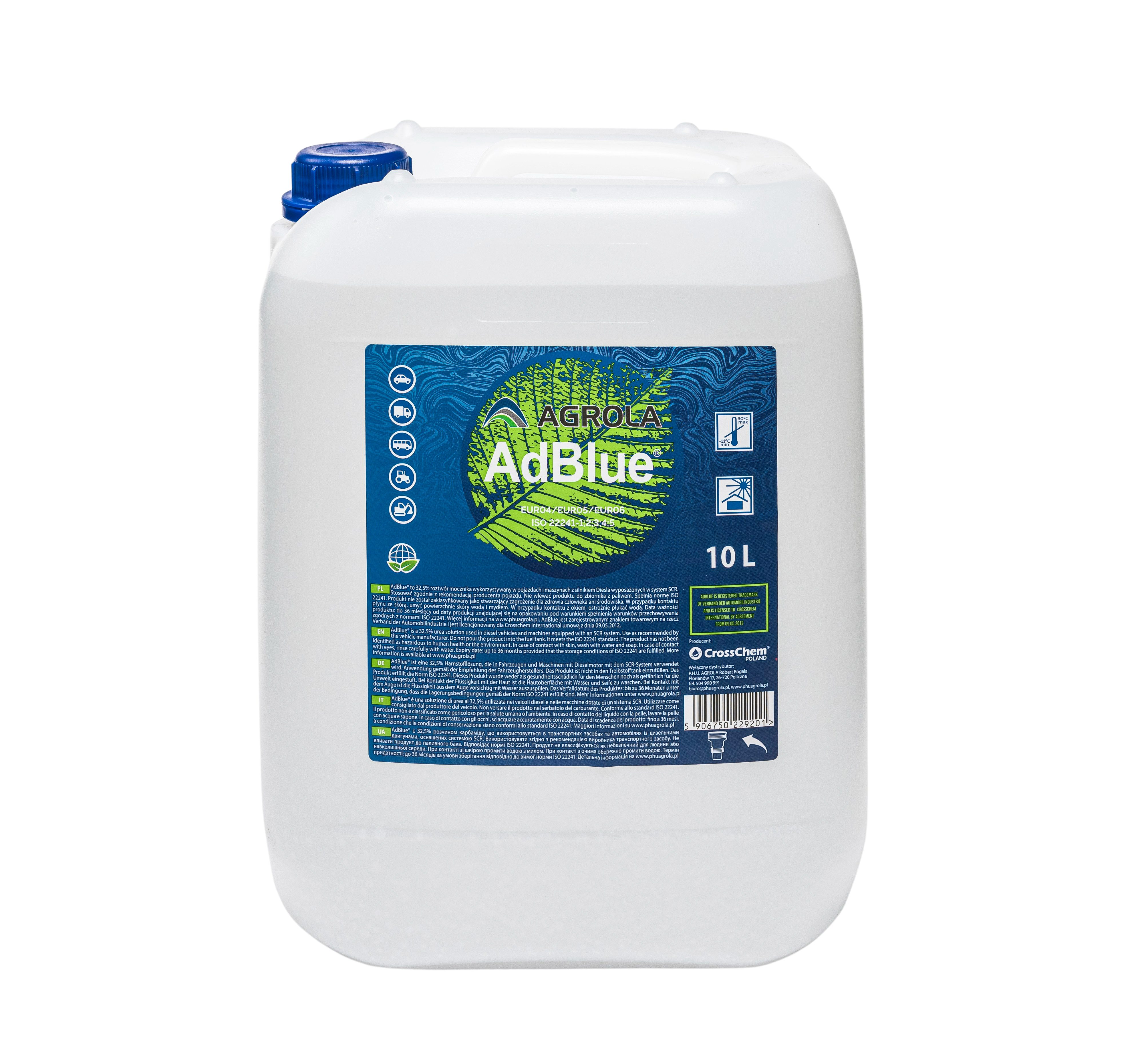 AGROLA Kanister 10 Liter AdBlue DEF Harnstofflösung+Ausgießer für BMW VW AUDI