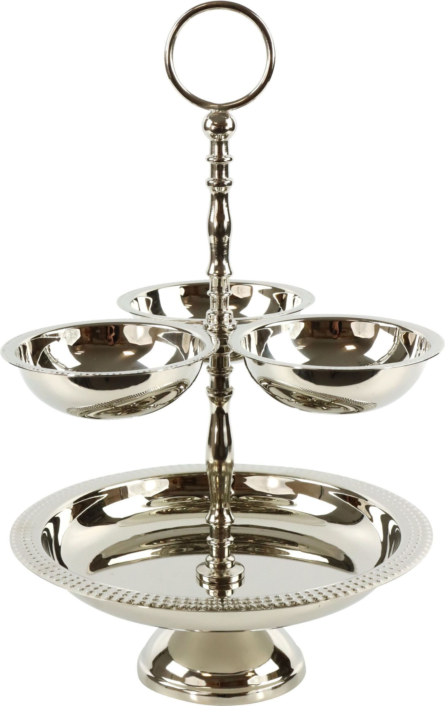 FURNARO Etagere, Edelstahl vernickelt, aus vernickelten Aluminium ca. 37cm