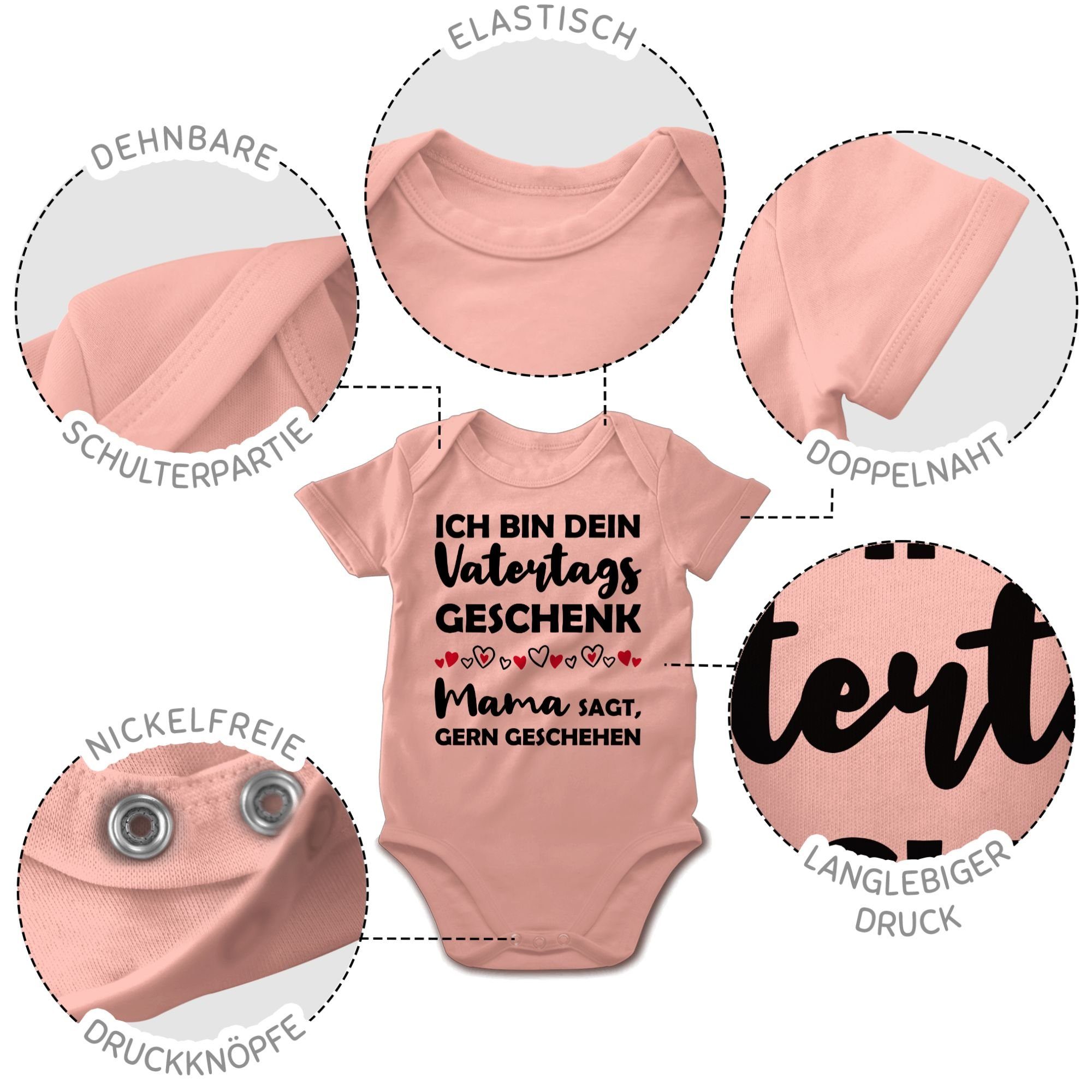 Shirtracer Shirtbody Ich bin dein Mama Vatertag Baby gern sagt, geschehen Vatertagsgeschenk Geschenk Babyrosa 2