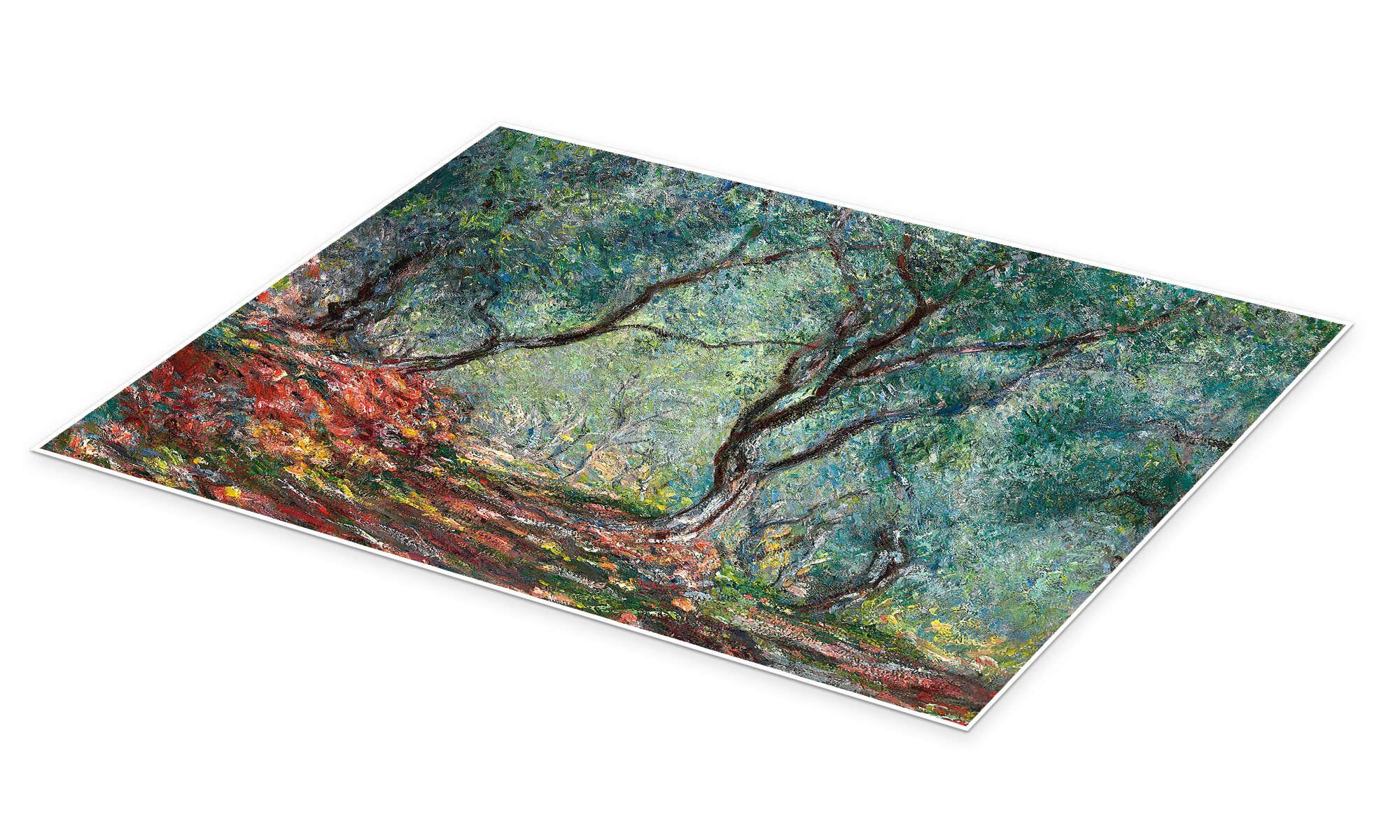 Posterlounge Wandbild Olivenbäume im Moreno-Garten, Claude Monet, erhältlich als Poster, Leinwandbild, Wandsticker oder Acrylglasbild