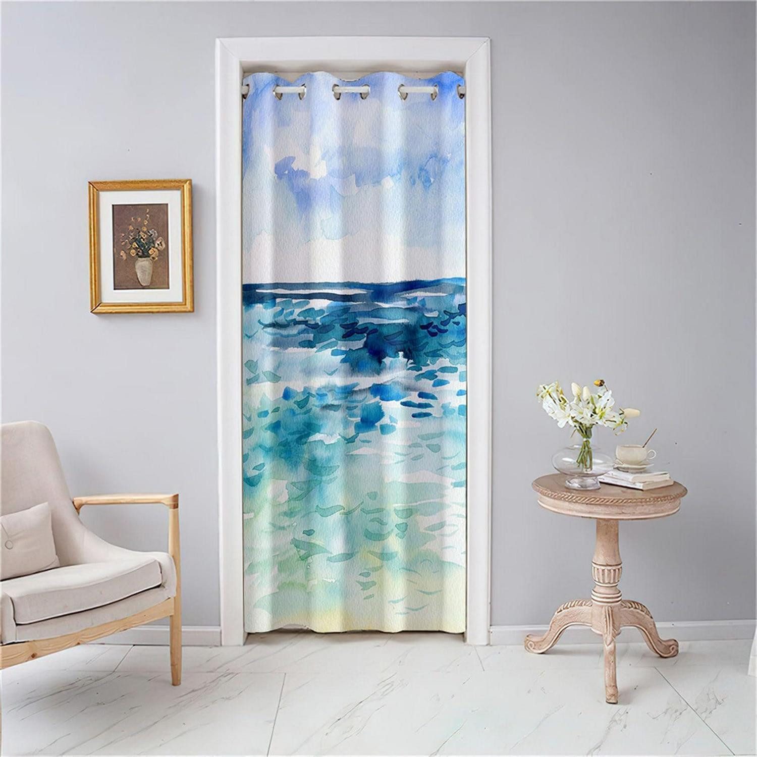 LuxusKollektion Türvorhang Verdunklungsvorhang 80x150cm Meerblick (1 St)