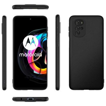 CoolGadget Handyhülle Black Series Handy Hülle für Motorola Moto G22 6,5 Zoll, Edle Silikon Schlicht Robust Schutzhülle für Motorola G22 Hülle
