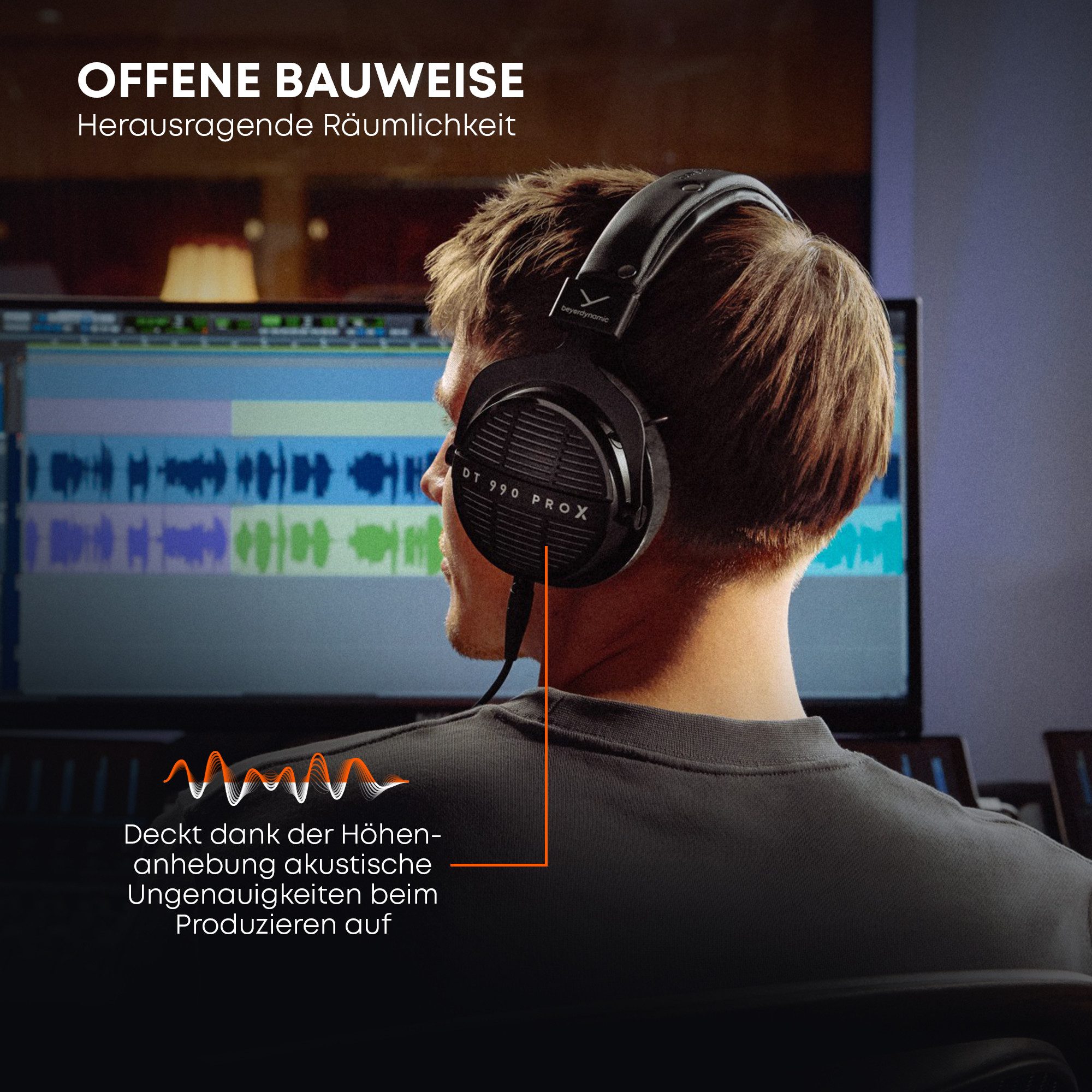 beyerdynamic DT 990 PRO X Over-Ear-Kopfhörer (Keine Sprachsteuerung, Ohrumschließender Studiokopfhörer, Made in Germany) – Bild 4 von 5