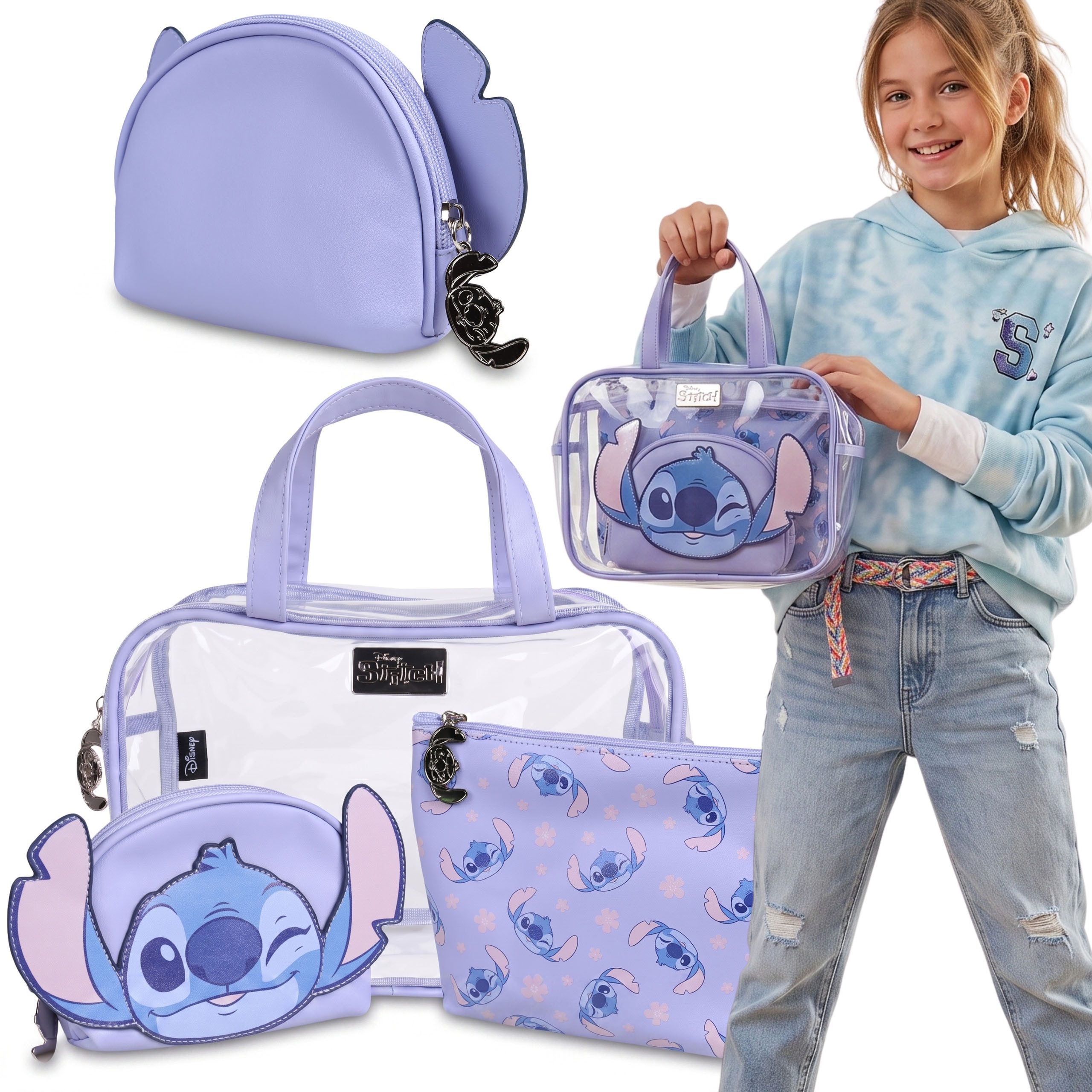 Sarcia.eu Kosmetiktasche DISNEY Stitch Reise-Kosmetiktaschen-Set 3 Stk., verschiedene Größen