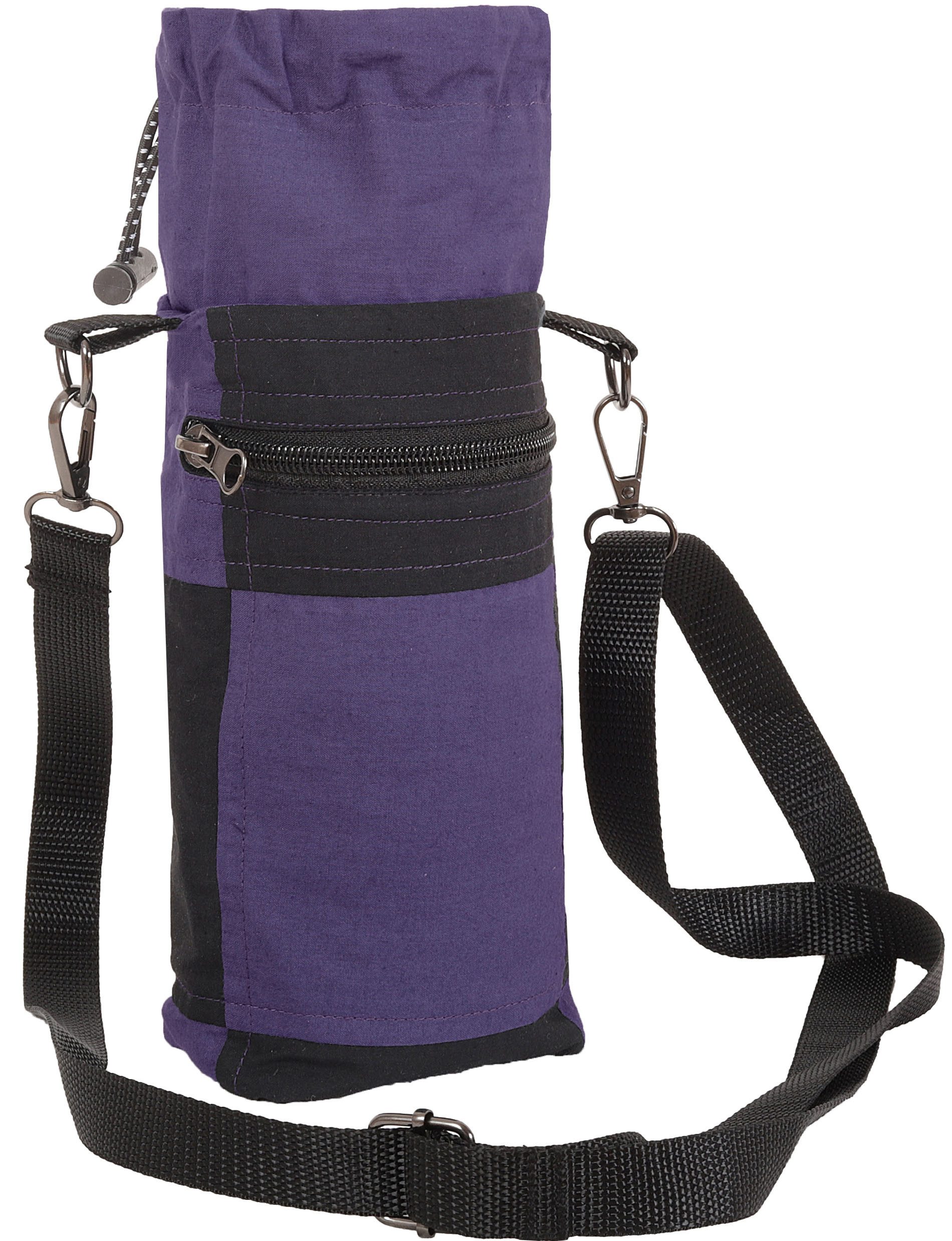 PUREWONDER Flaschenträger Flaschentasche Tasche für Coffee to-go zum Umhängen bb32 Lila, auch für Coffee to-go