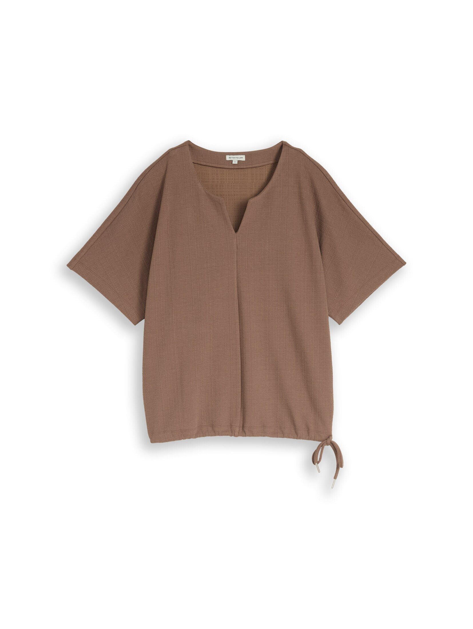 TOM TAILOR Sweatshirt Strick & Sweatshirts Jacquard Sweatshirt mit V-Ausschnitt