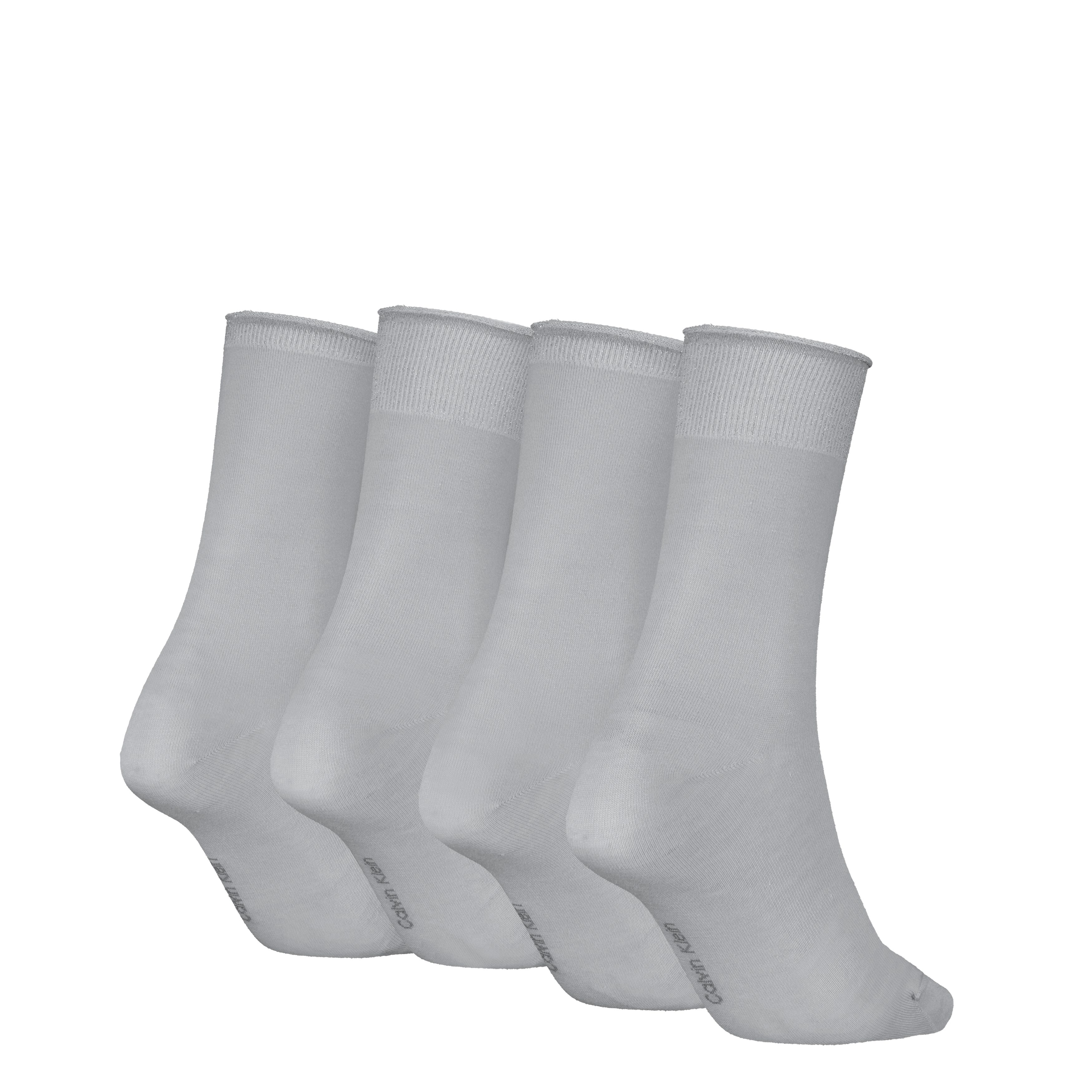 Calvin Klein Socken CK WOMEN SOCK HOLIDAY PACK LUREX (4-Paar, 4er Pack) Glitzerfäden, Logostickerei, kleiner Rollrand