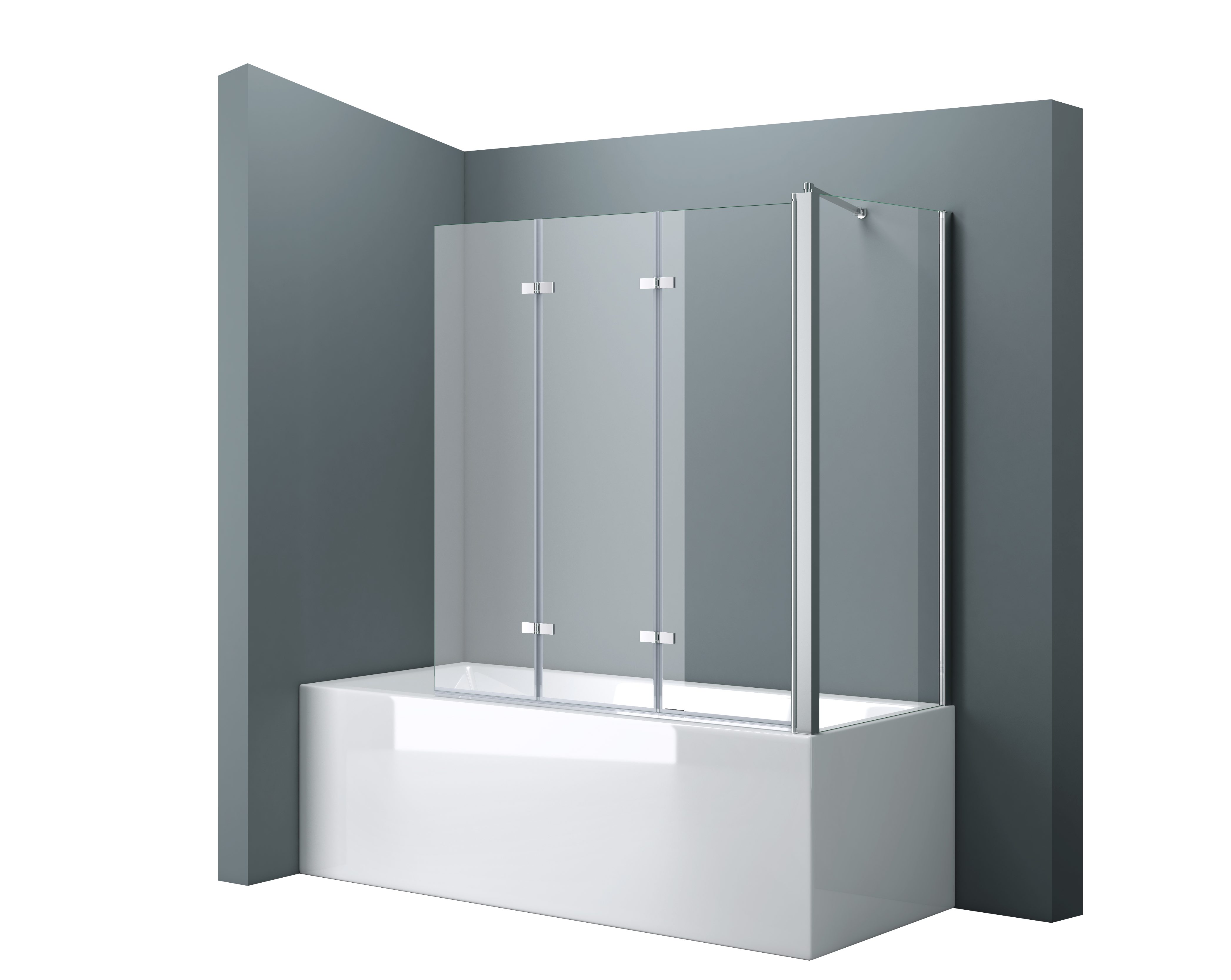doporro Duschwand für Badewanne Badewannenaufsatz inkl. günstig online kaufen