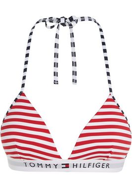 Tommy Hilfiger Swimwear Triangel-Bikini-Top TH TRIANGLE FIXED FOAM PRINT, mit Tommy Hilfiger-Branding