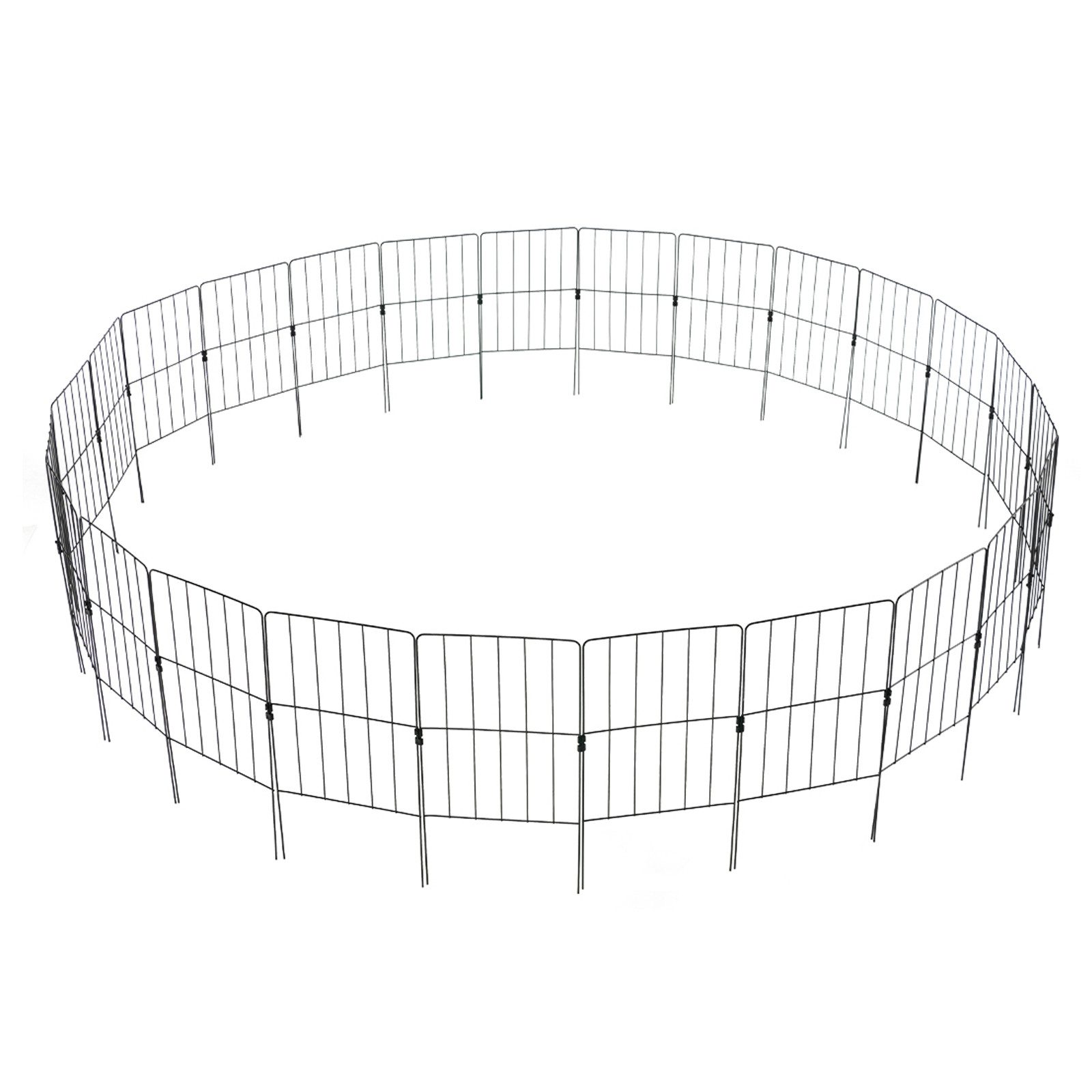 KOMFOTTEU Gartenzaun Steckzaun, 25 Stück, 60cm hoch