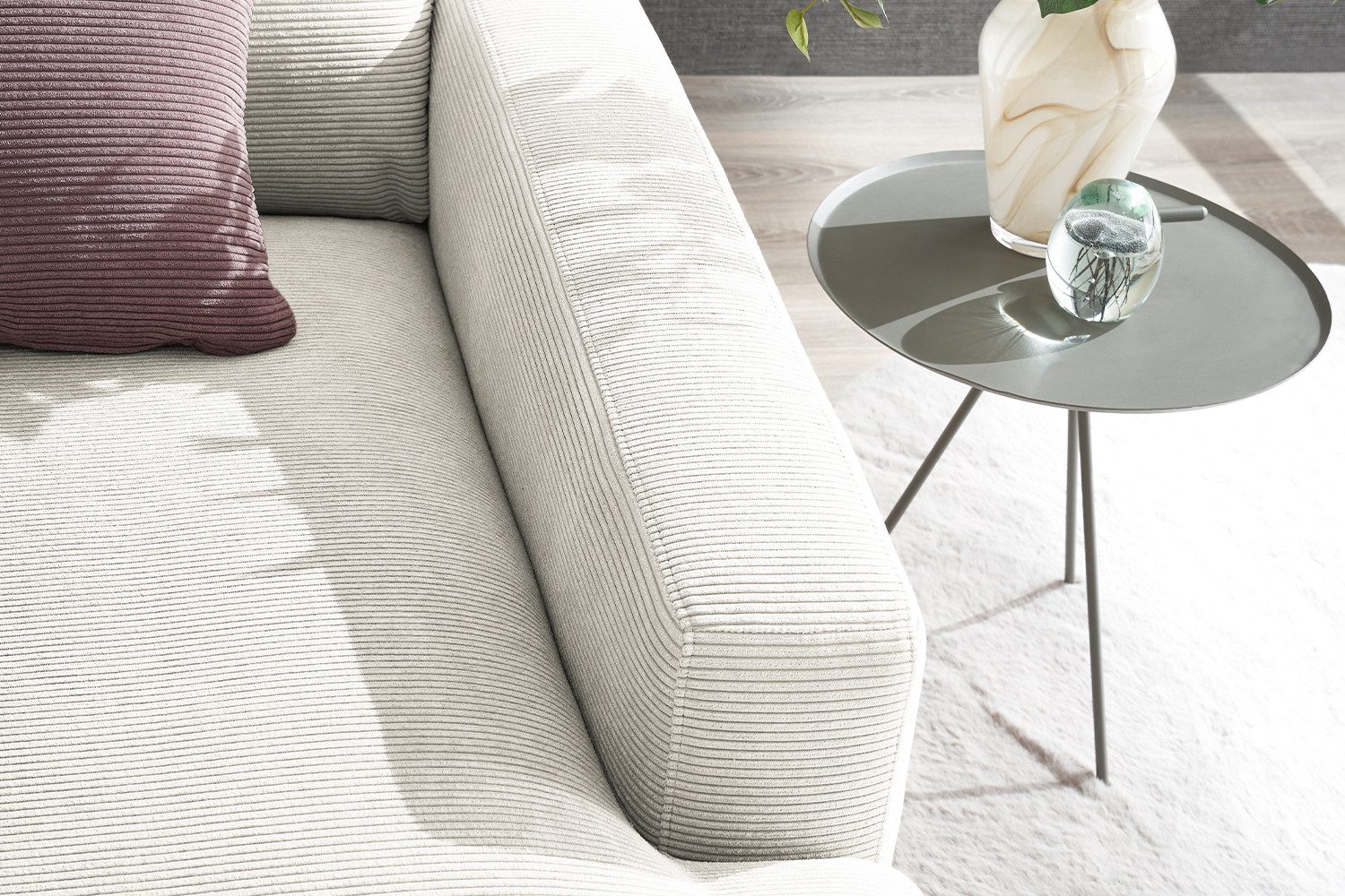 KAWOLA Relaxsessel CARA, Longseat Feincord verschiedene Farben