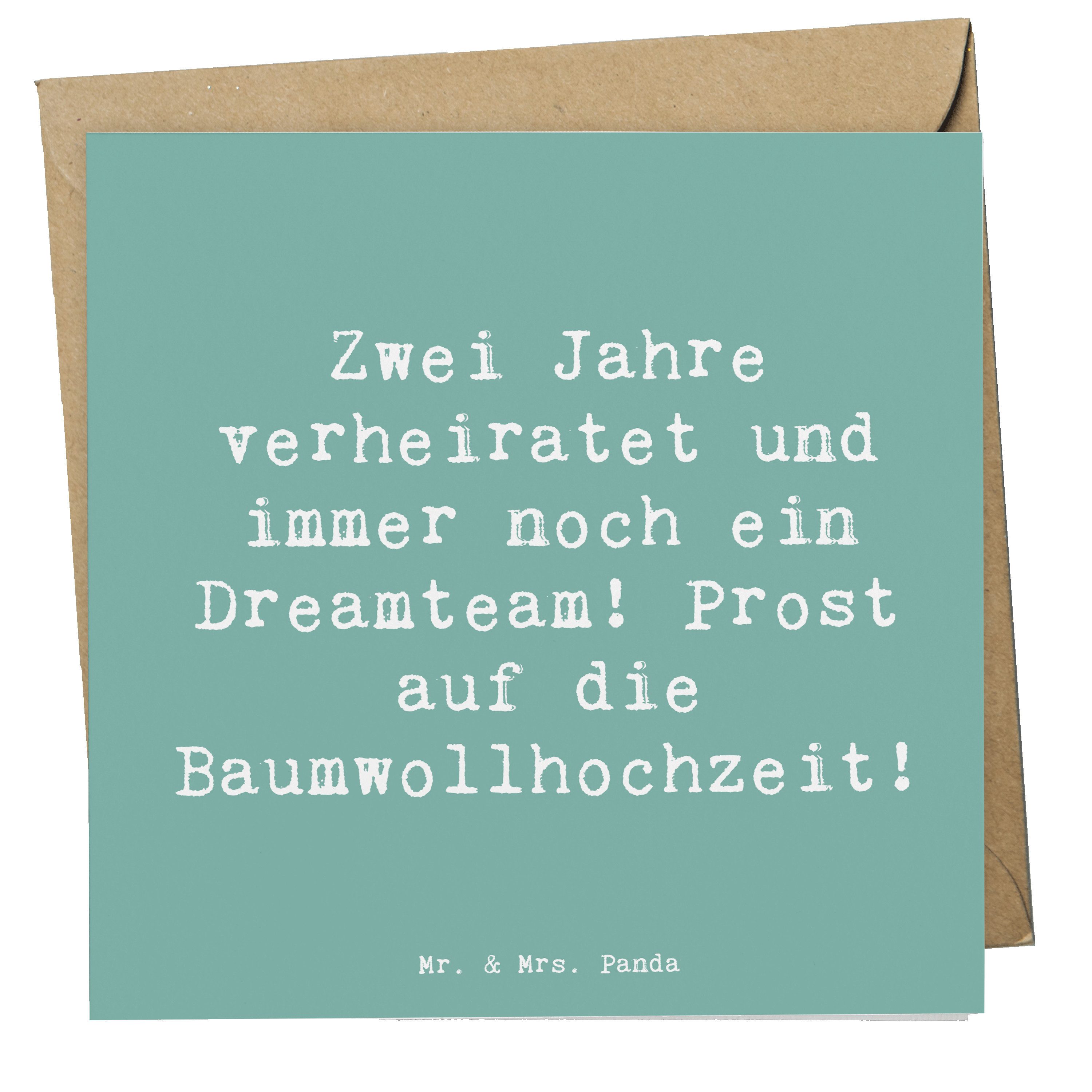 Grußkarte 2. Hochzeitstag Baumwollhochzeit - Meeresbrise - Geschenk, Beziehung