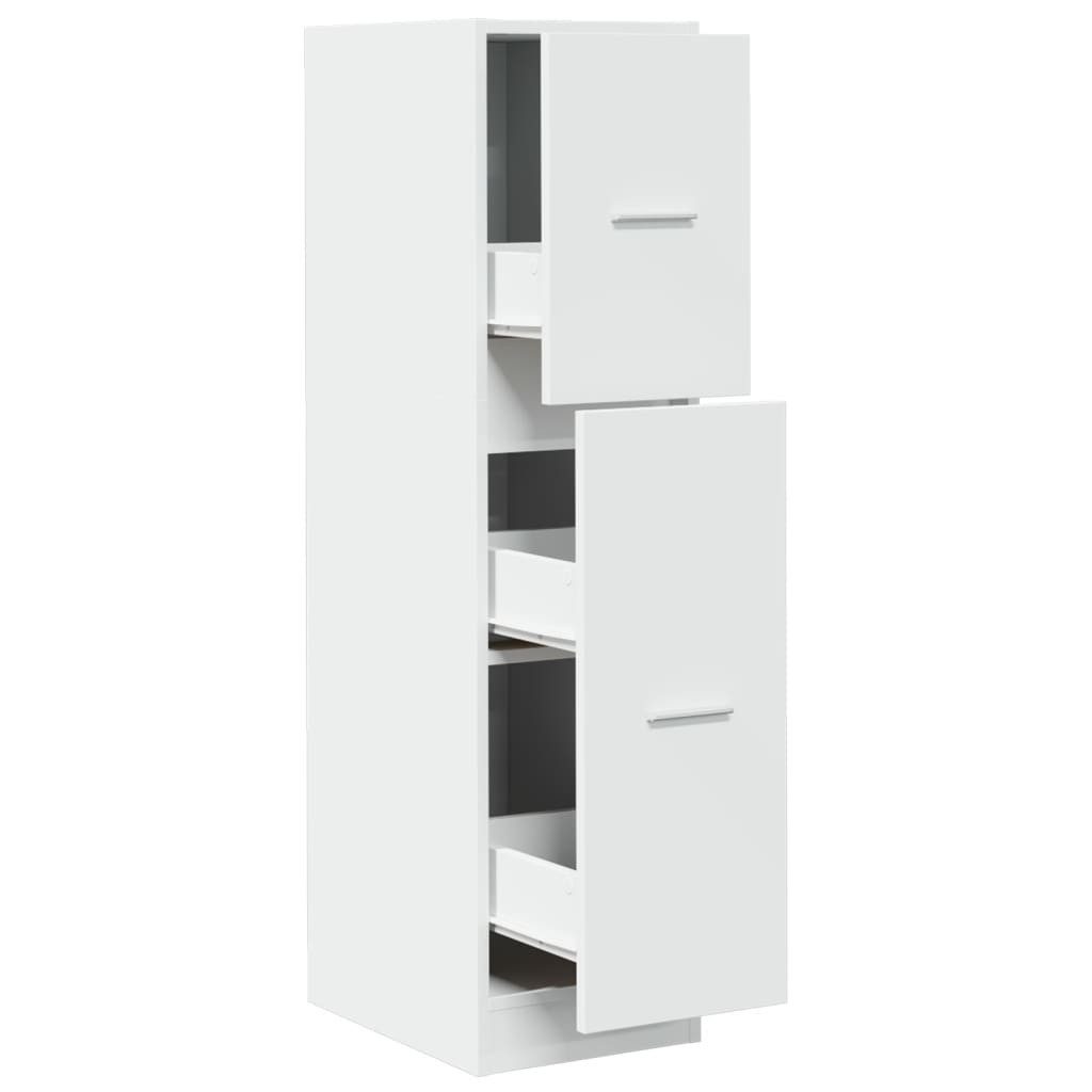 vidaXL Apothekerschrank 30 x 41 x 118 cm Apothekerschrank Weiß 30x41x118 cm Spanplatte