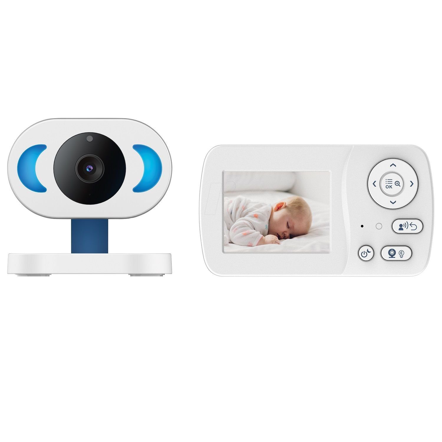 Telefunken Video-Babyphone VM-F200 Video-Babyphone Display Infrarotmodus Kamera Starre Px, 320x240 2,4''