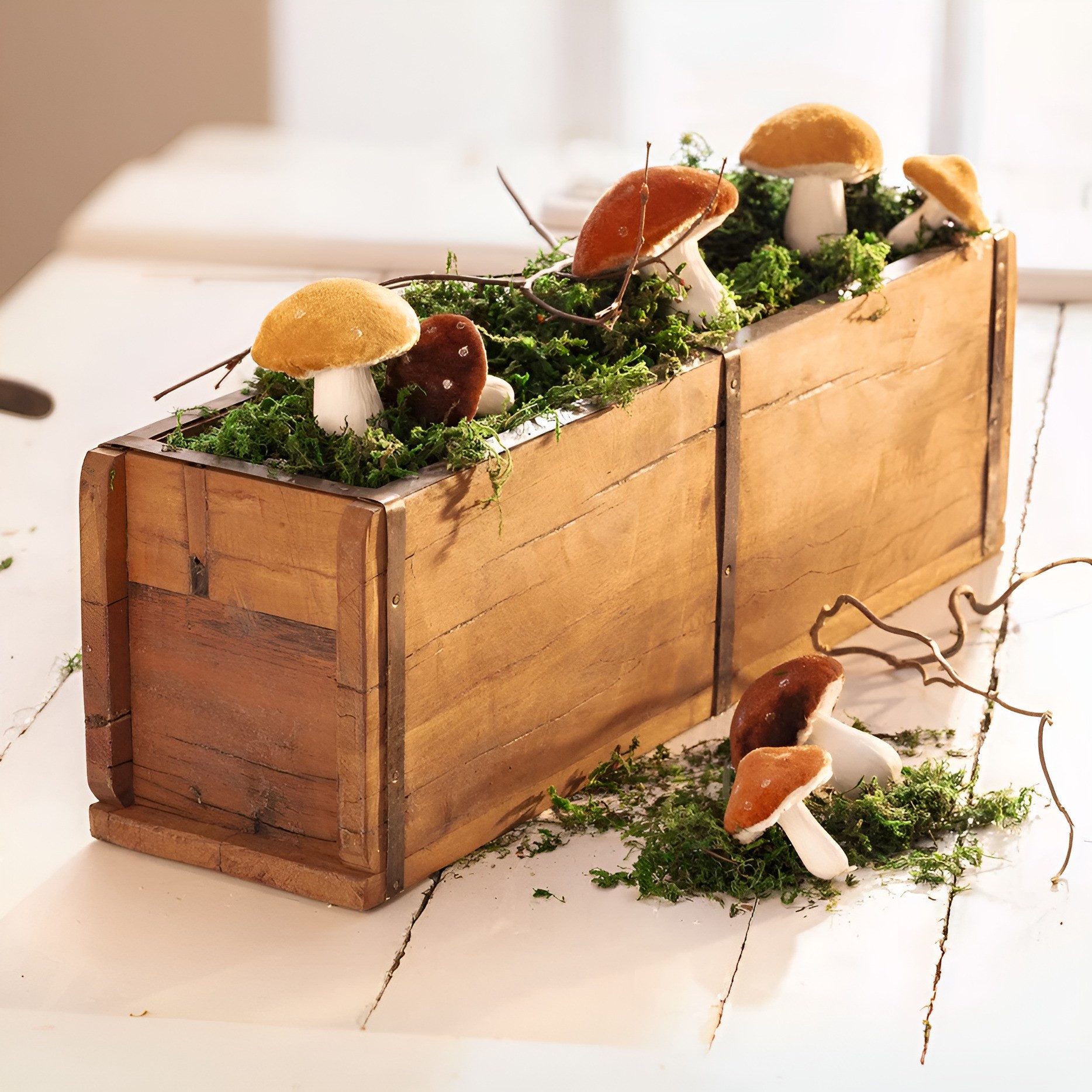Dekoleidenschaft Blumenkasten aus Holz mit Metallverzierungen, günstig online kaufen