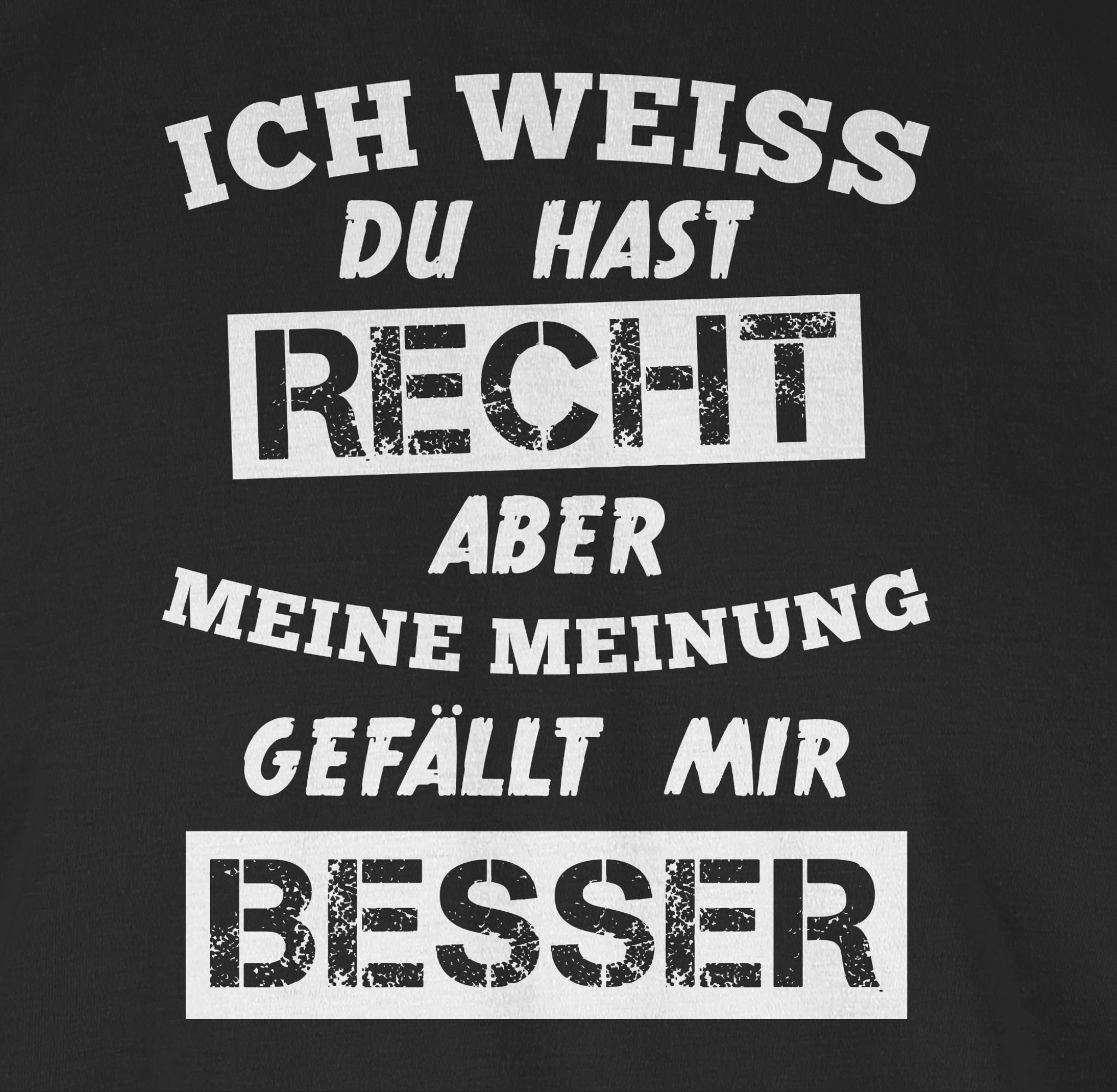 Sprüche 1 Spruch Schwarz mit Meinung Meine T-Shirt Besserwisser Shirtracer Statement